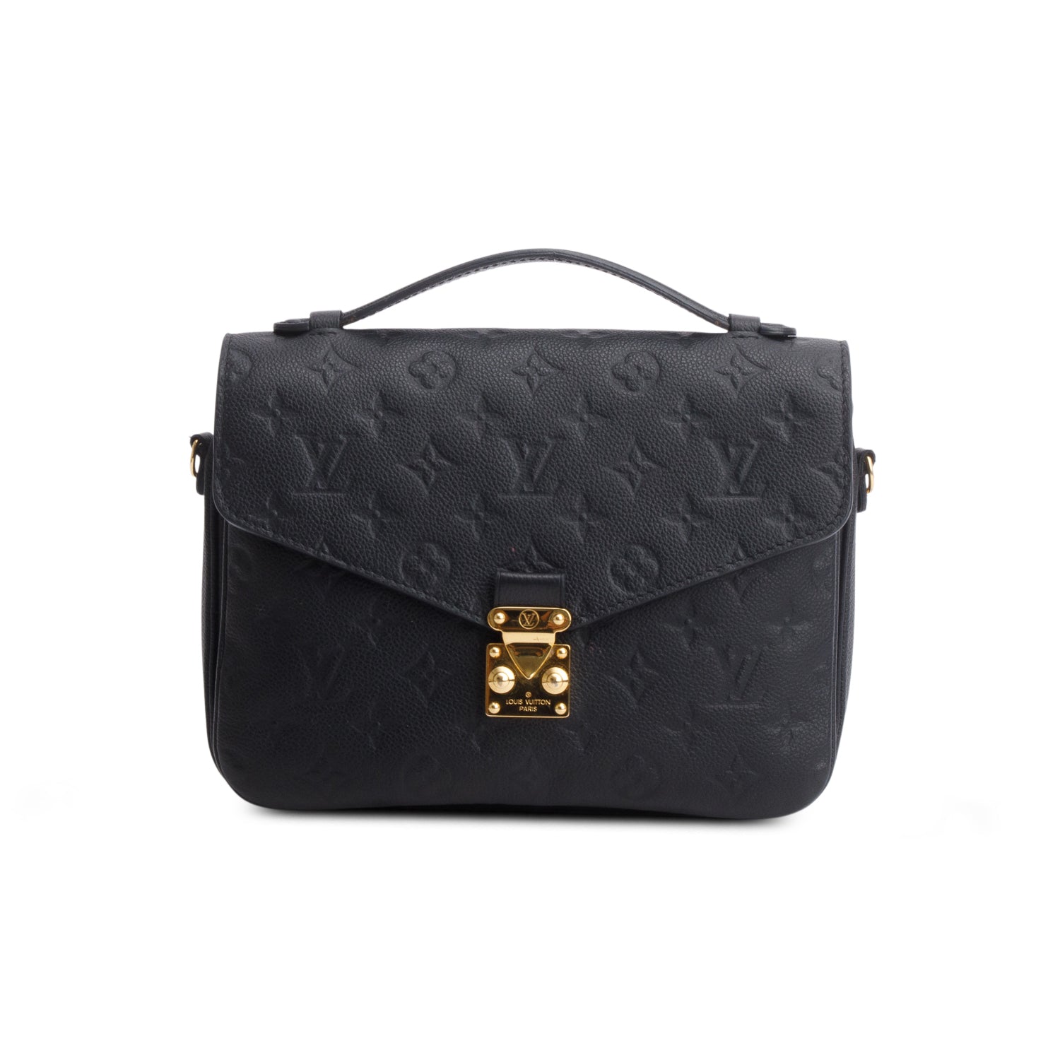 Louis Vuitton Black Monogram Empreinte Pochette Metis w/ Strap