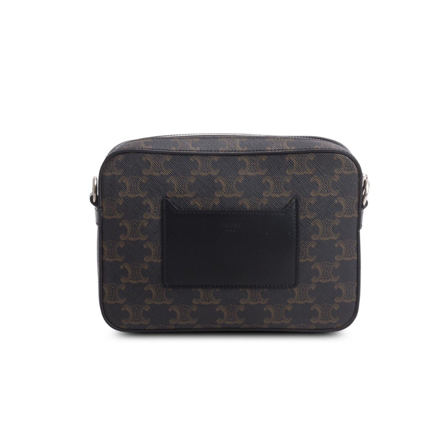 Celine 2023 Black Triomphe Canvas Small Messenger Bag