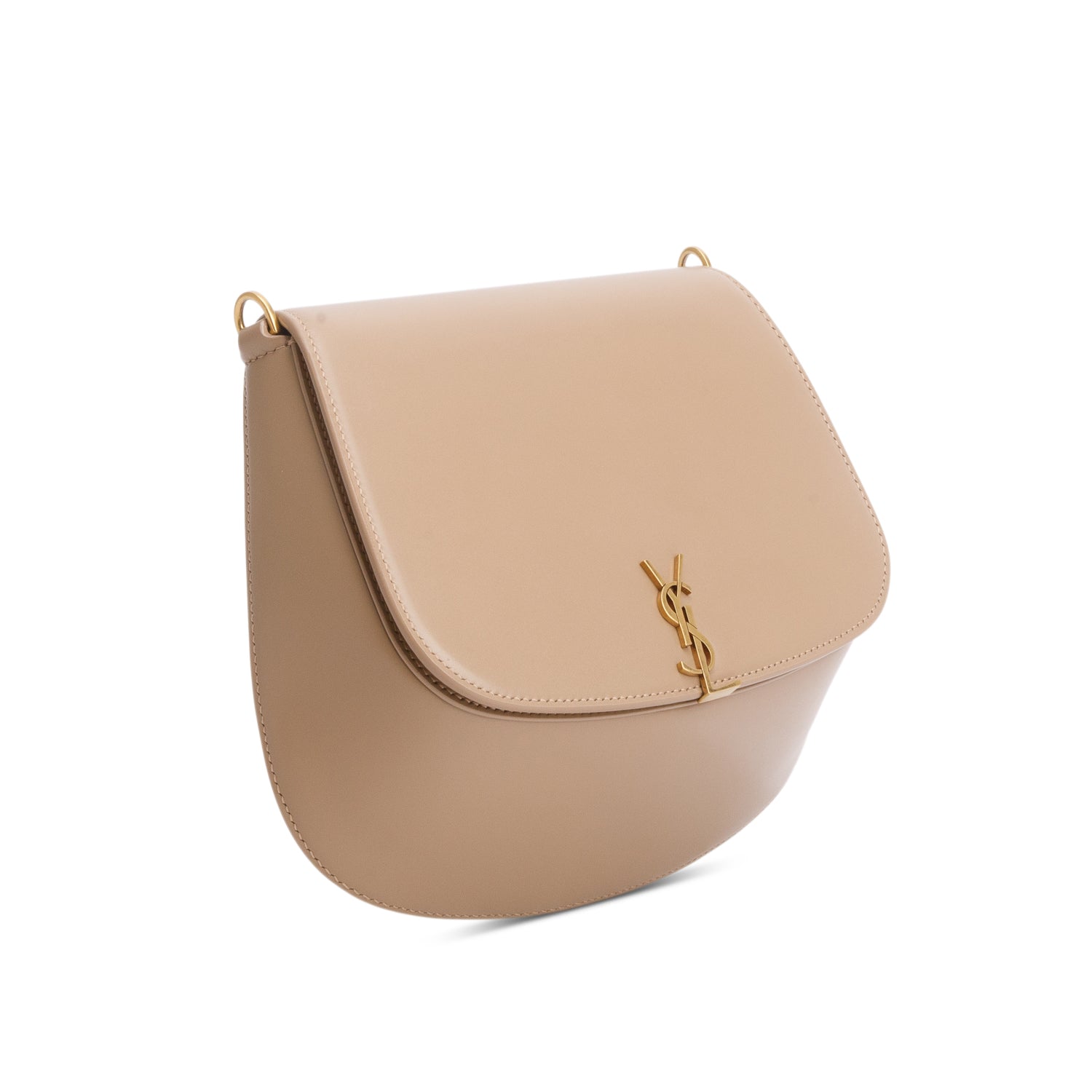 Saint Laurent 2025 Beige Box Calfskin Mini Voltaire Top Handle Bag w/ Box