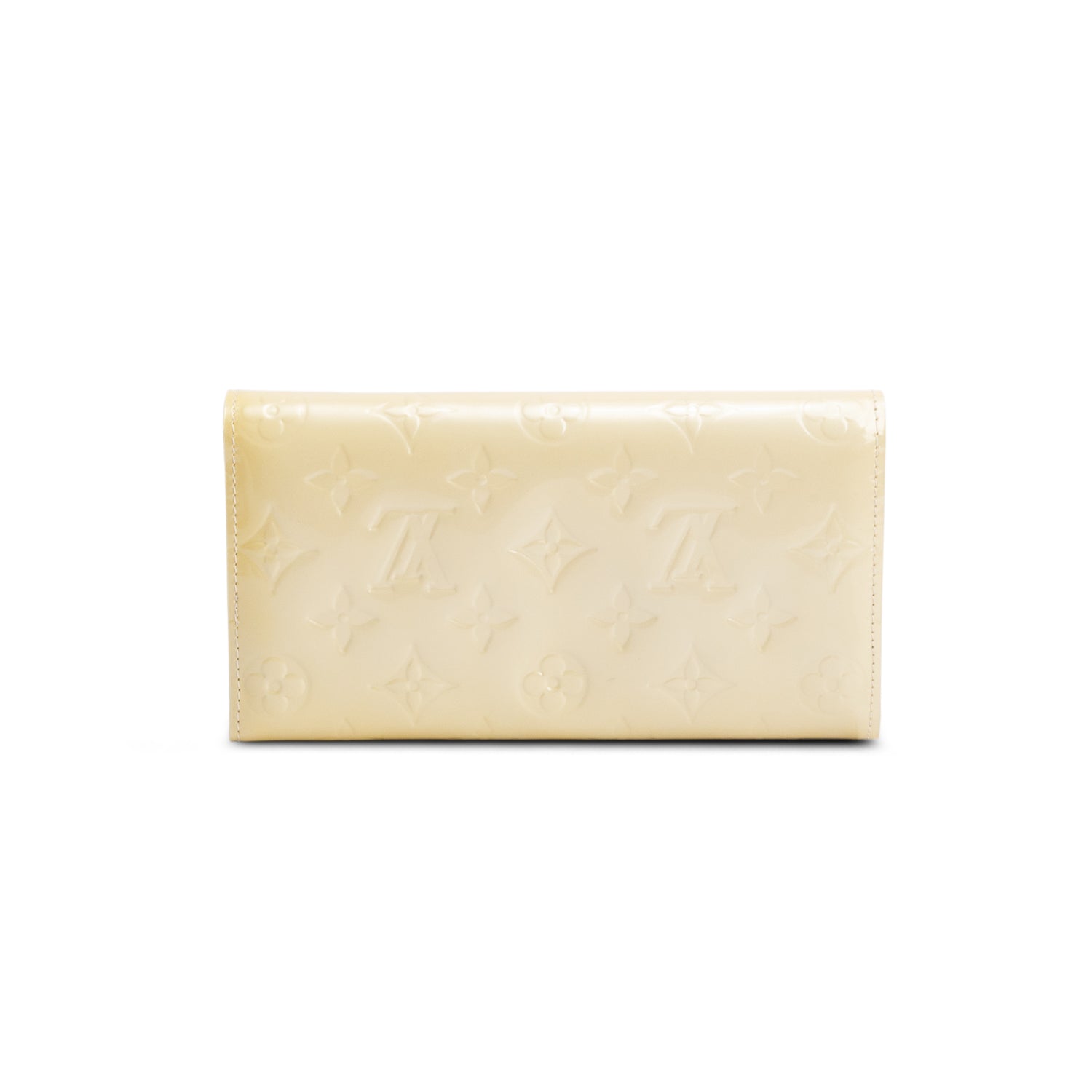 Louis Vuitton Yellow Monogram Vernis Sarah Wallet w/ Box