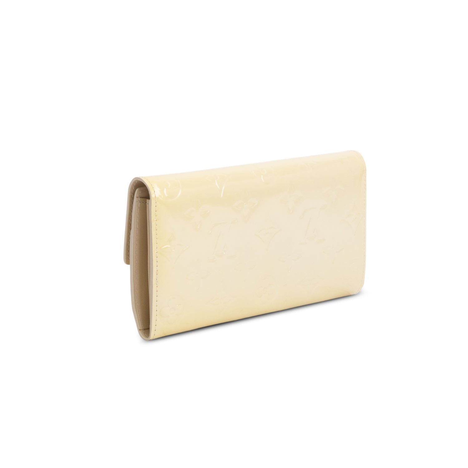 Louis Vuitton Yellow Monogram Vernis Sarah Wallet w/ Box