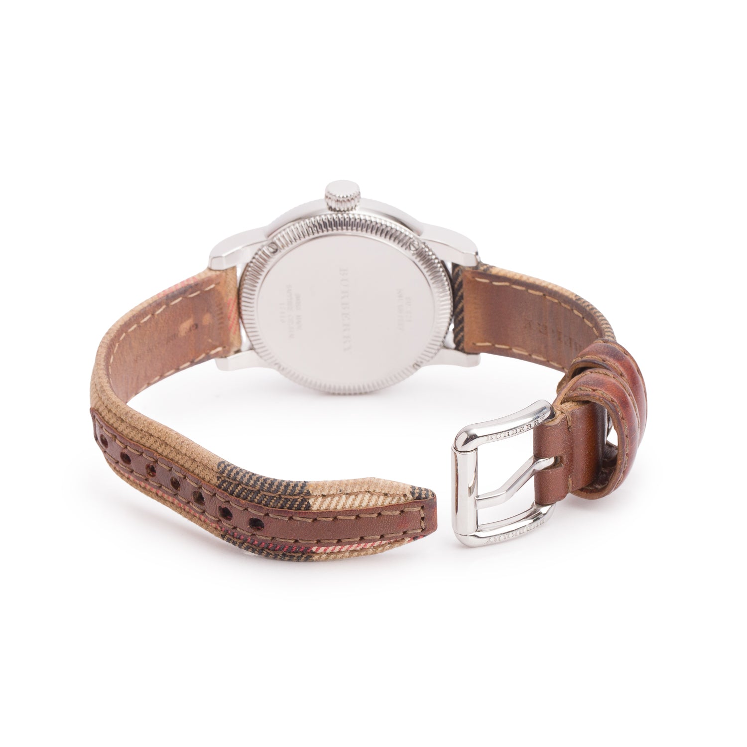 Burberry Stainless Steel BU7824 38 MM The Utilitarian Quartz Watch White Dial w/ Box