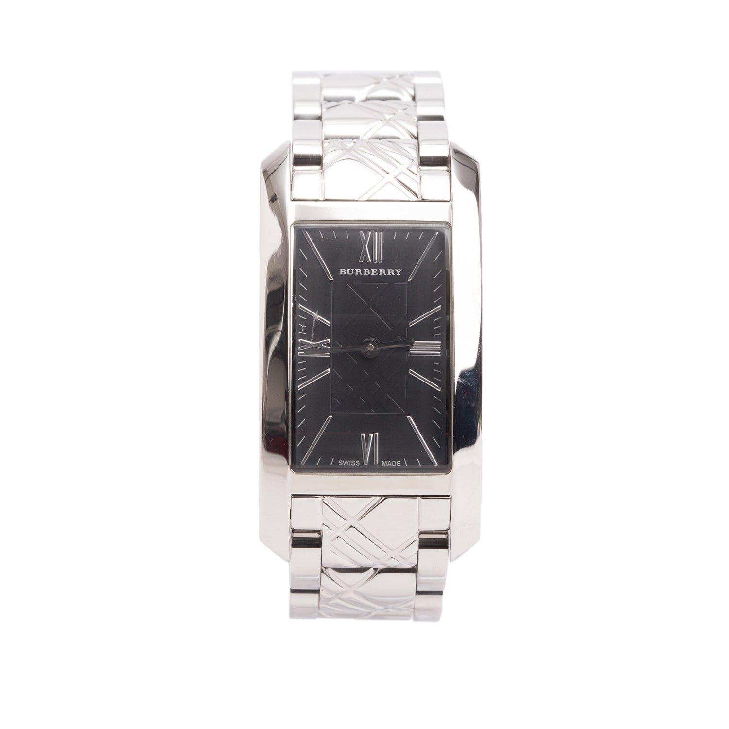 Burberry Stainless Steel BU1098 Heritage Quartz Watch Black Dial w