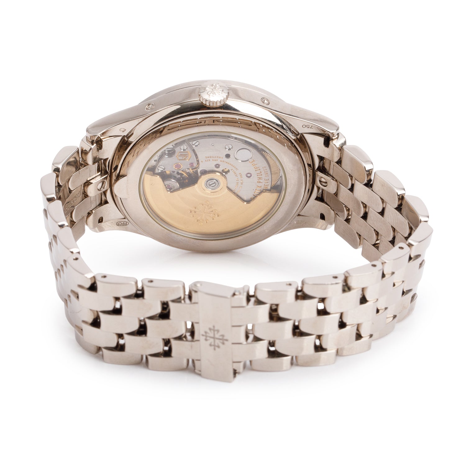 Patek Philippe 18k White Gold Complications Annual Calendar 38MM Automatic Watch Blue Dial