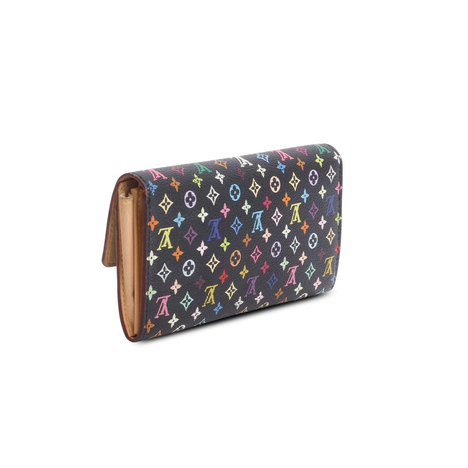 Louis Vuitton Black Monogram Multicolor Sarah Wallet