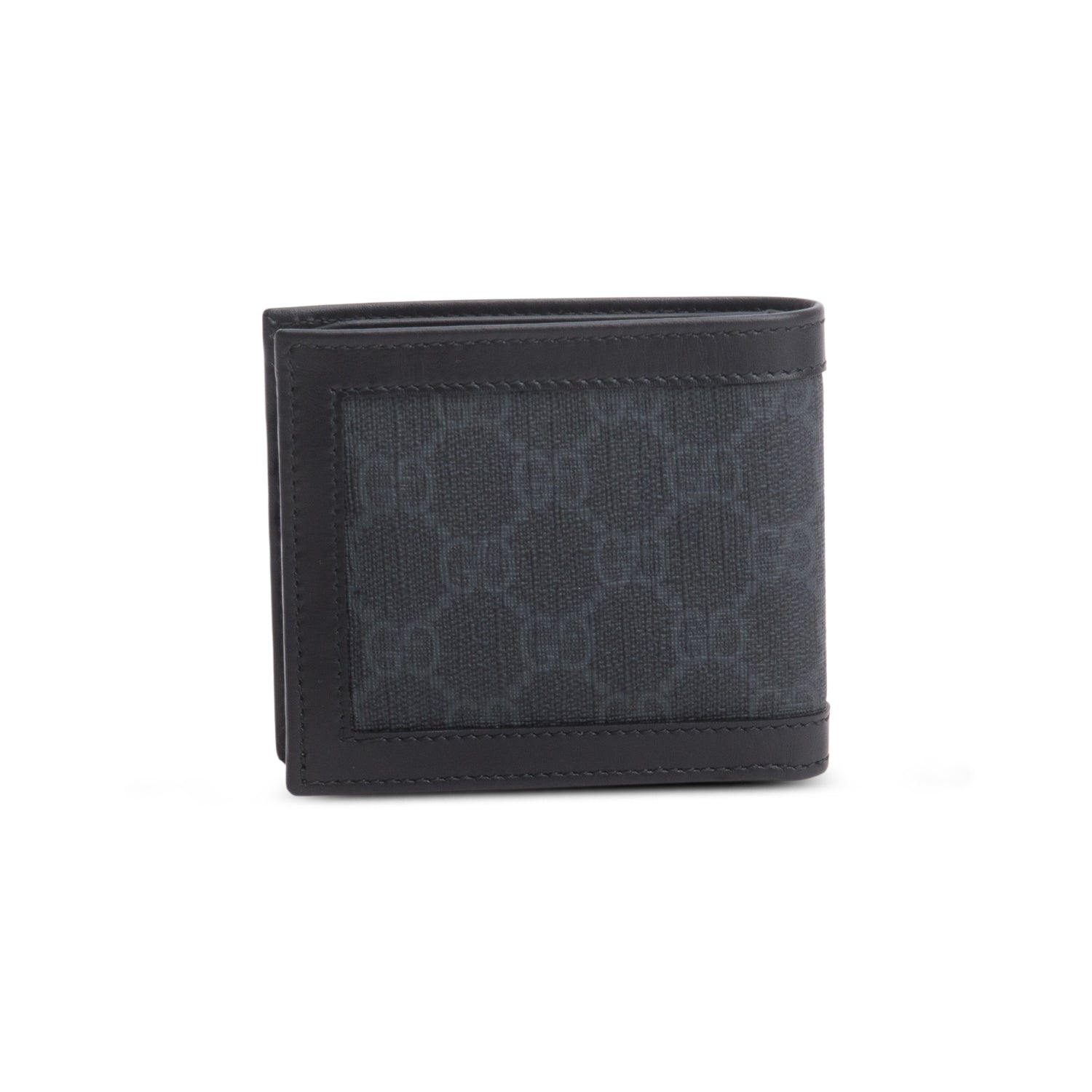 Gucci Black GG Supreme Monogram Bi-Fold Wallet w/ Box