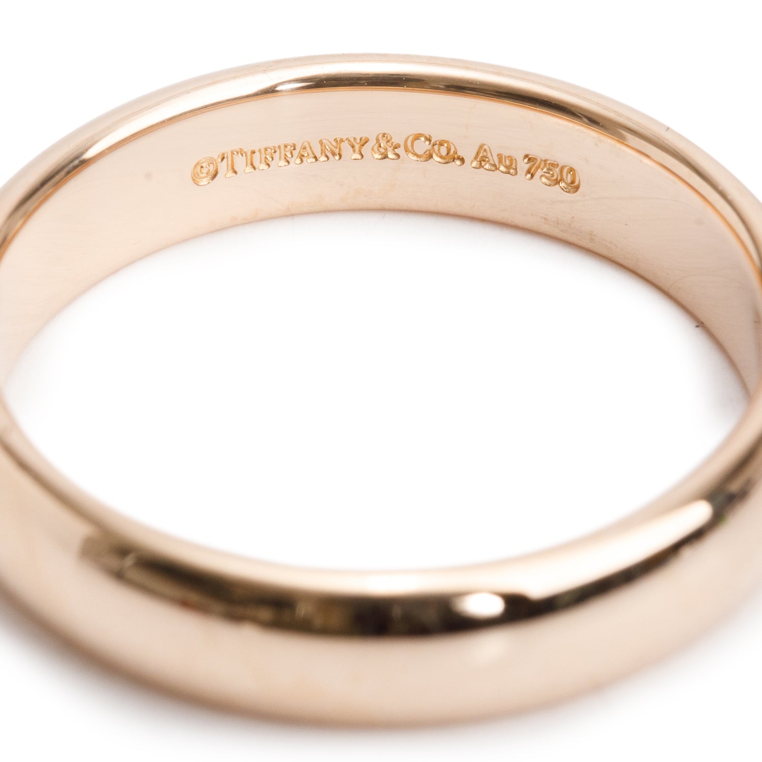 Tiffany & Co. 18k Yellow Gold Forever 4.5 MM Wedding Band Ring, Size 9.5