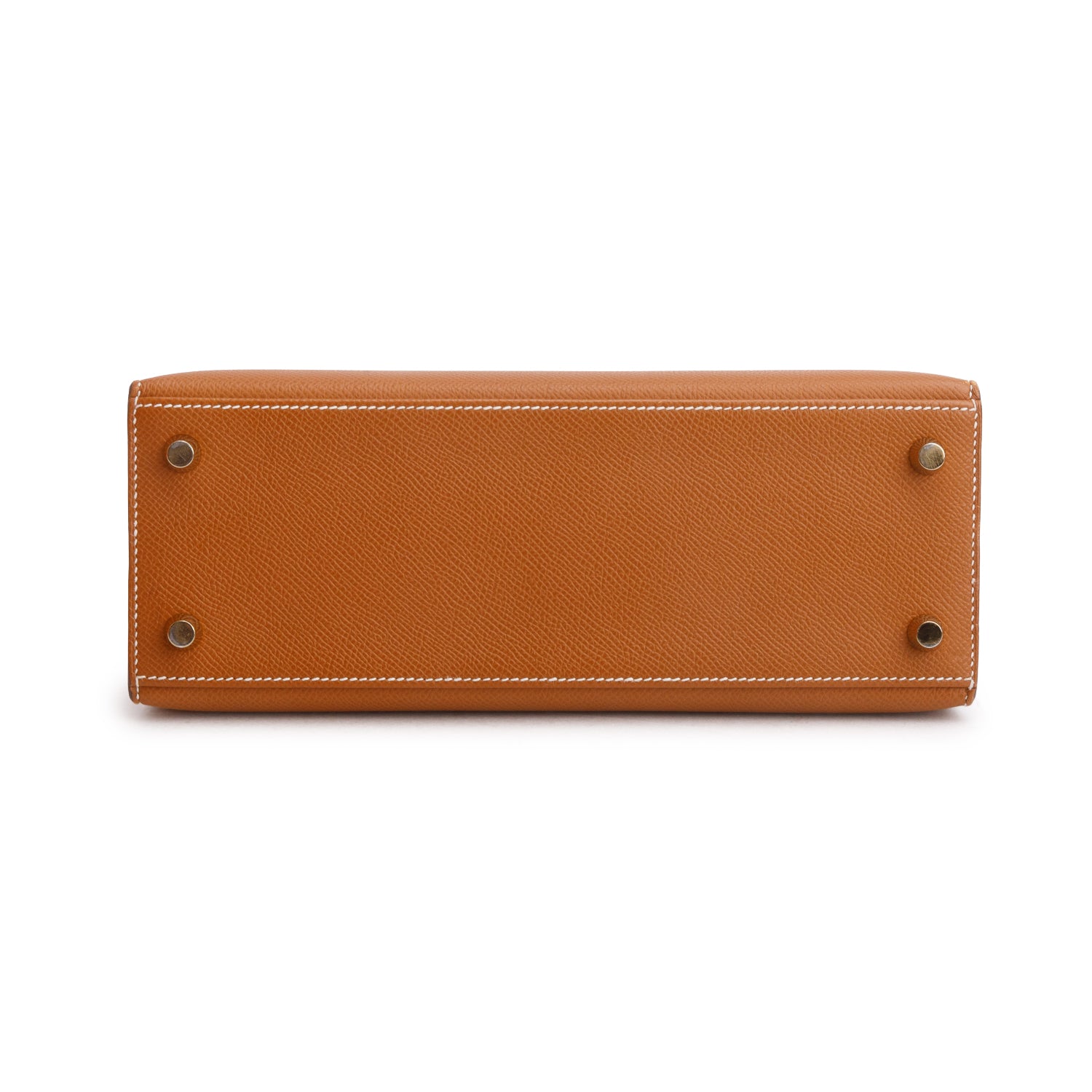 Hermes 2024 Gold Veau Epsom Kelly II Sellier 25 w/ Box & Strap
