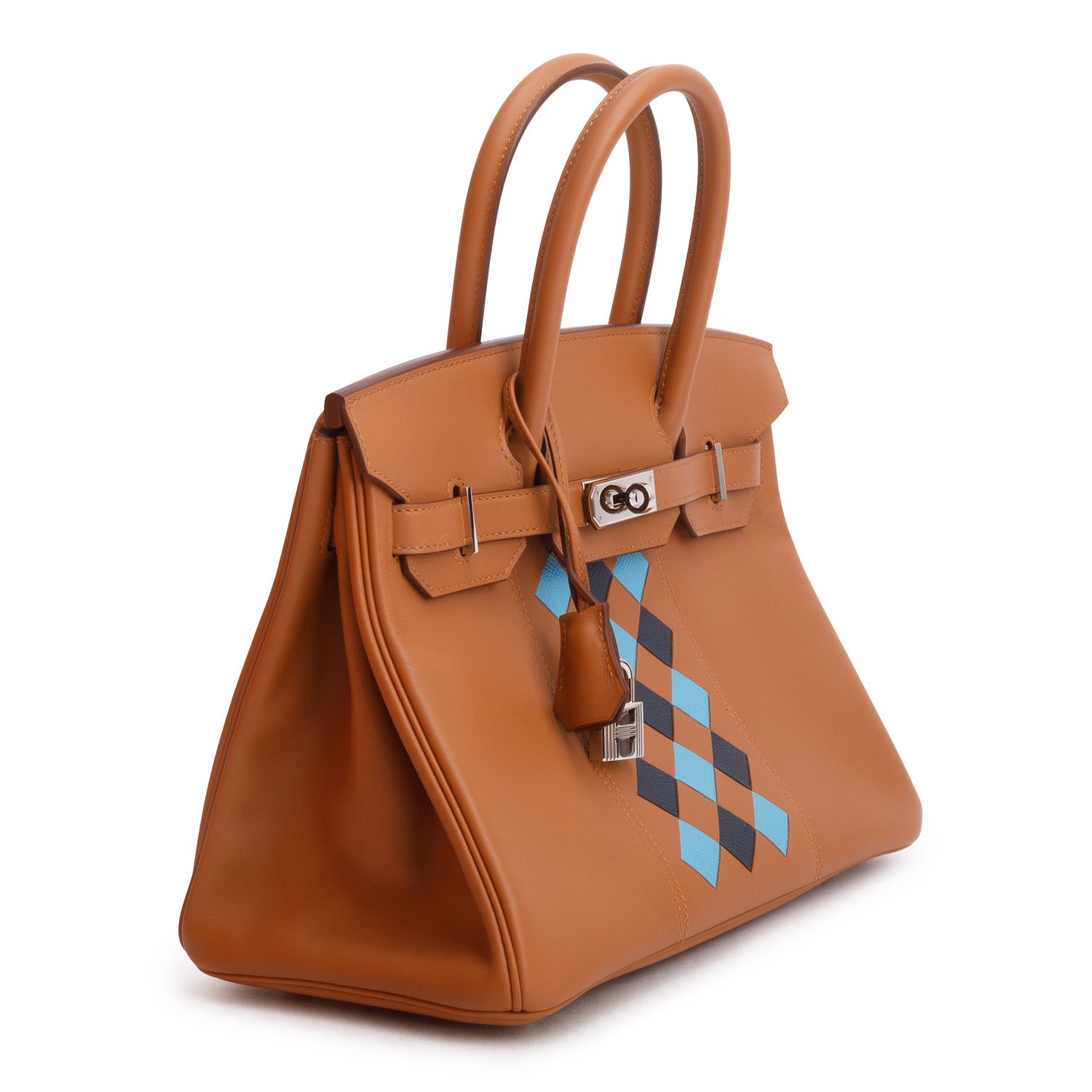Hermes Gold/Blue Du Nord/BlueIndigo Swift Epsom Birkin 30 Tressage