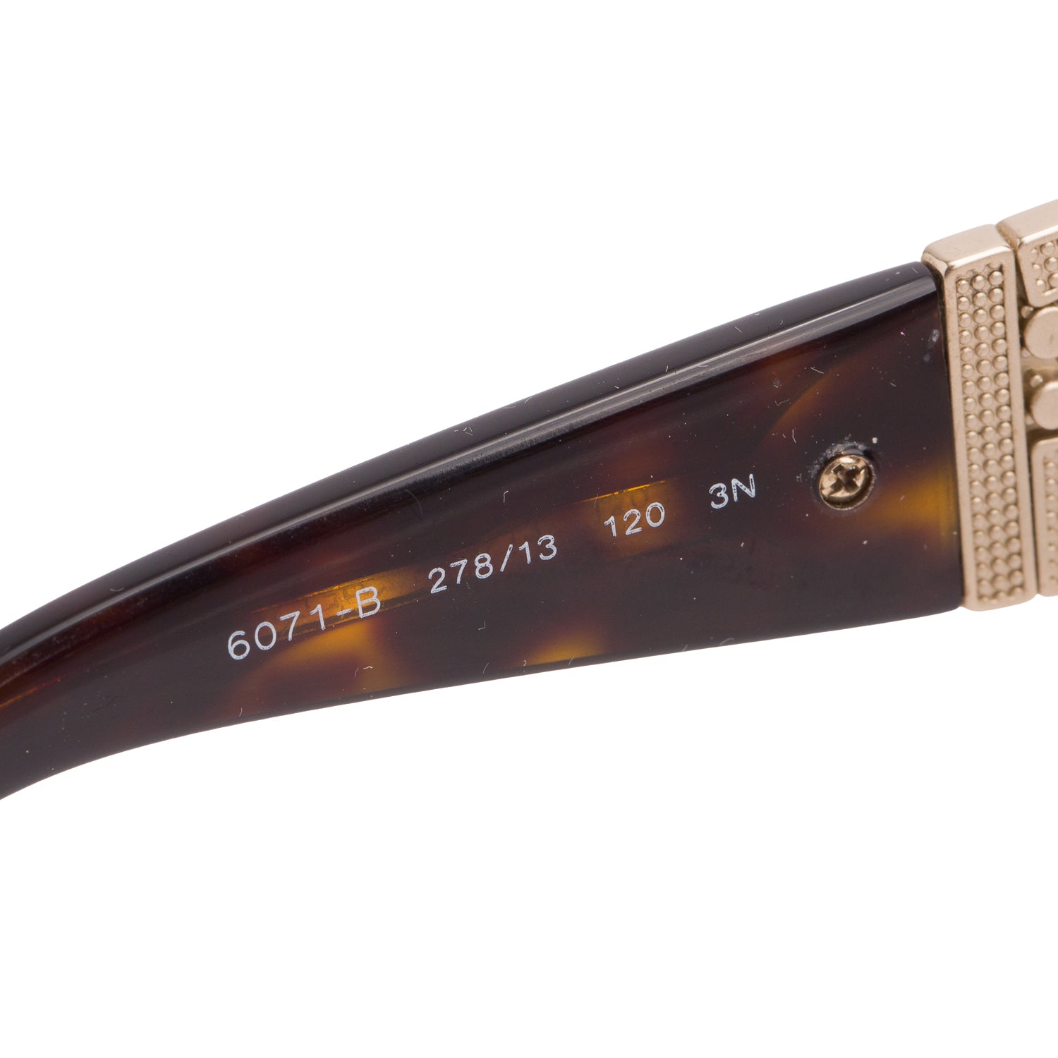 Bvlgari 6071-B Brown Crystal Rimless Shield Sunglasses w/ Case