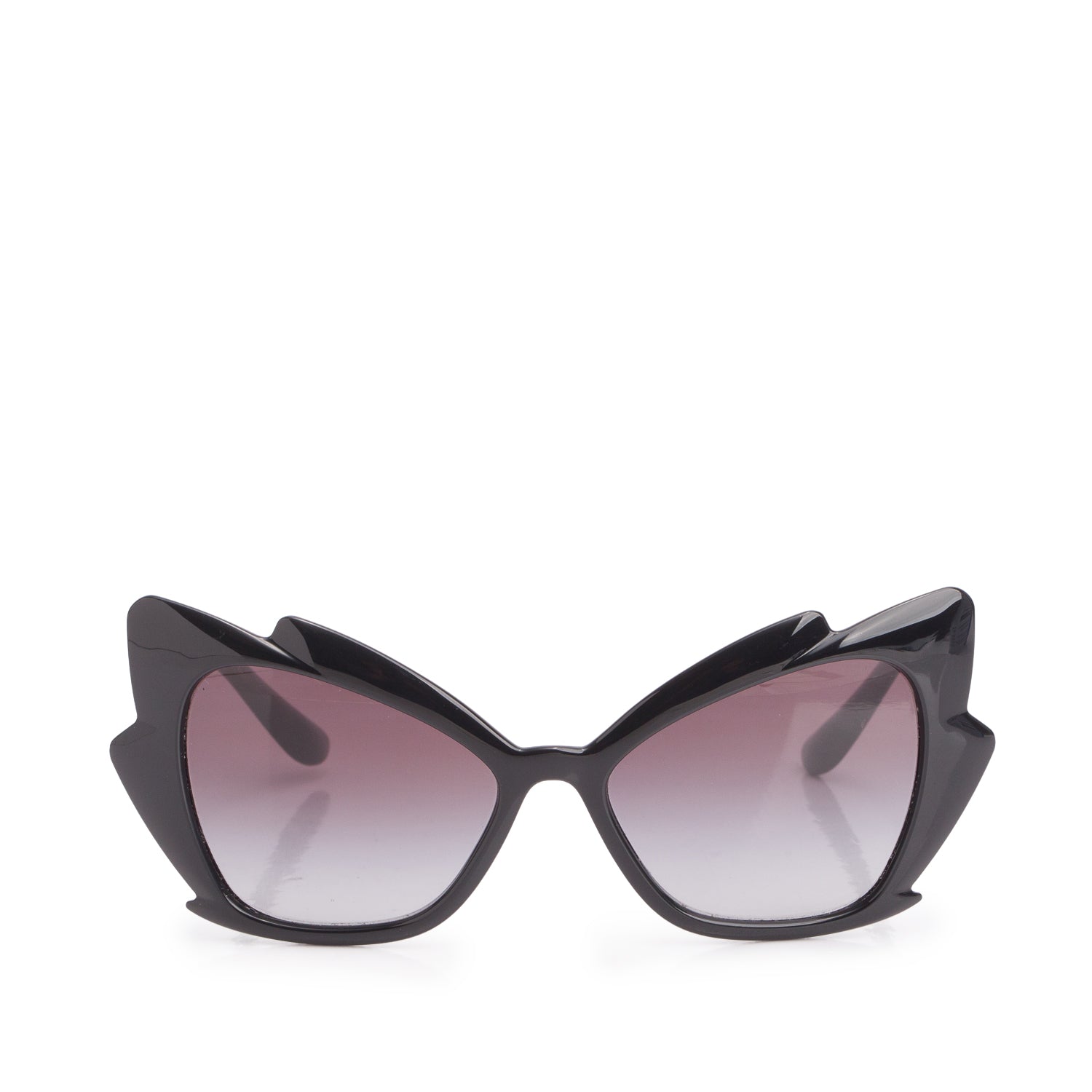 Dolce & Gabbana DG 6166 Black Acetate Cat Eye Sunglasses w/ Box & Case