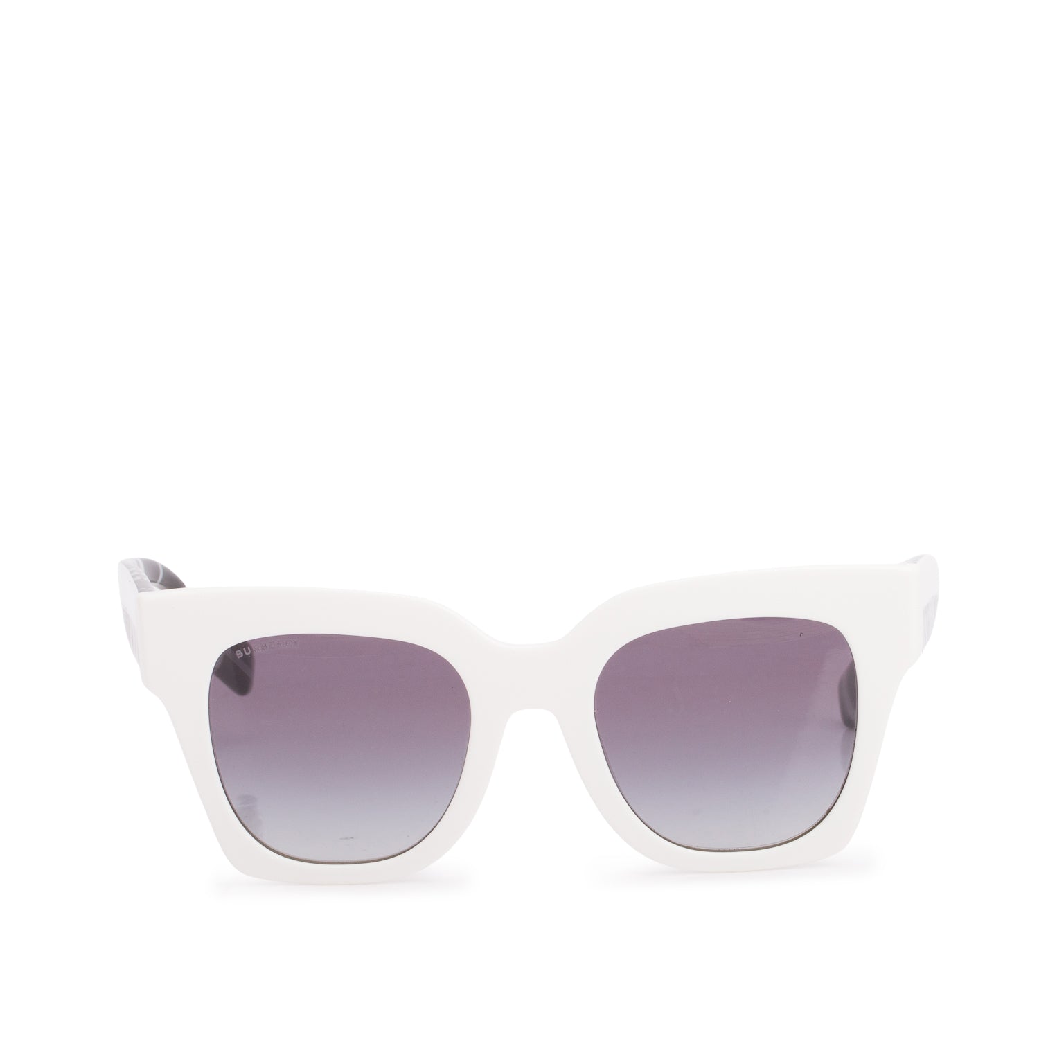 Burberry BE 4364 White Acetate Kitty Square Sunglasses