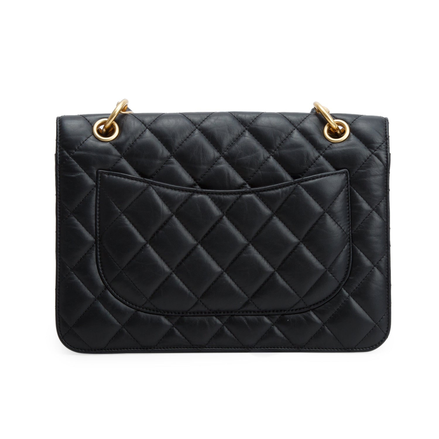 Chanel 2023 Black Calfskin Quilted Leather Large Double You CC Flap Bag w/ Box