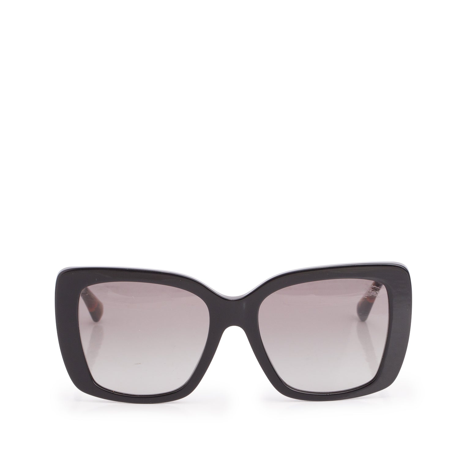 Burberry B4456 Black/House Check Acetate Square Sunglasses