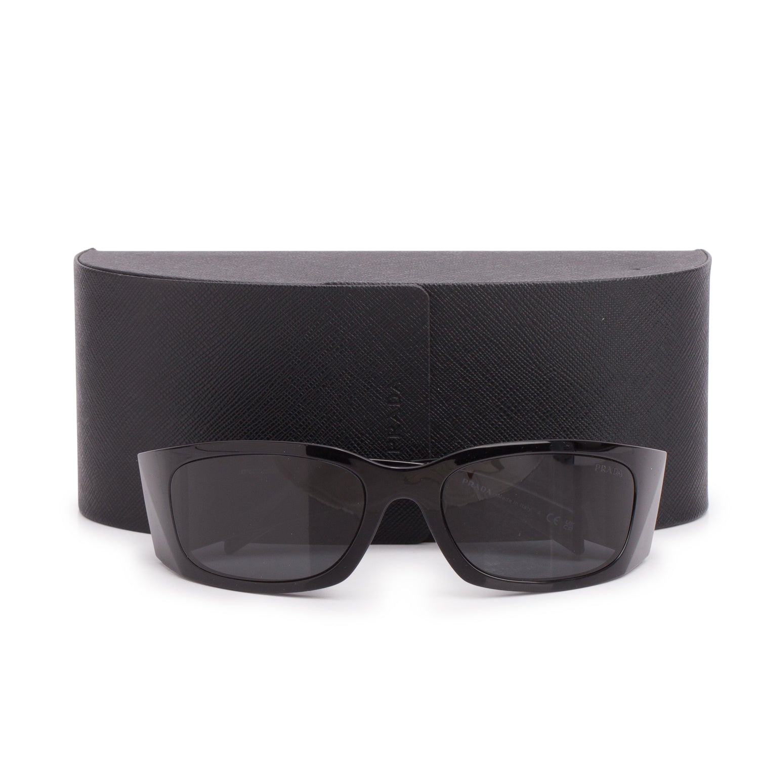 Prada SPR A19 Black Acetate Butterfly Sunglasses w/ Caase