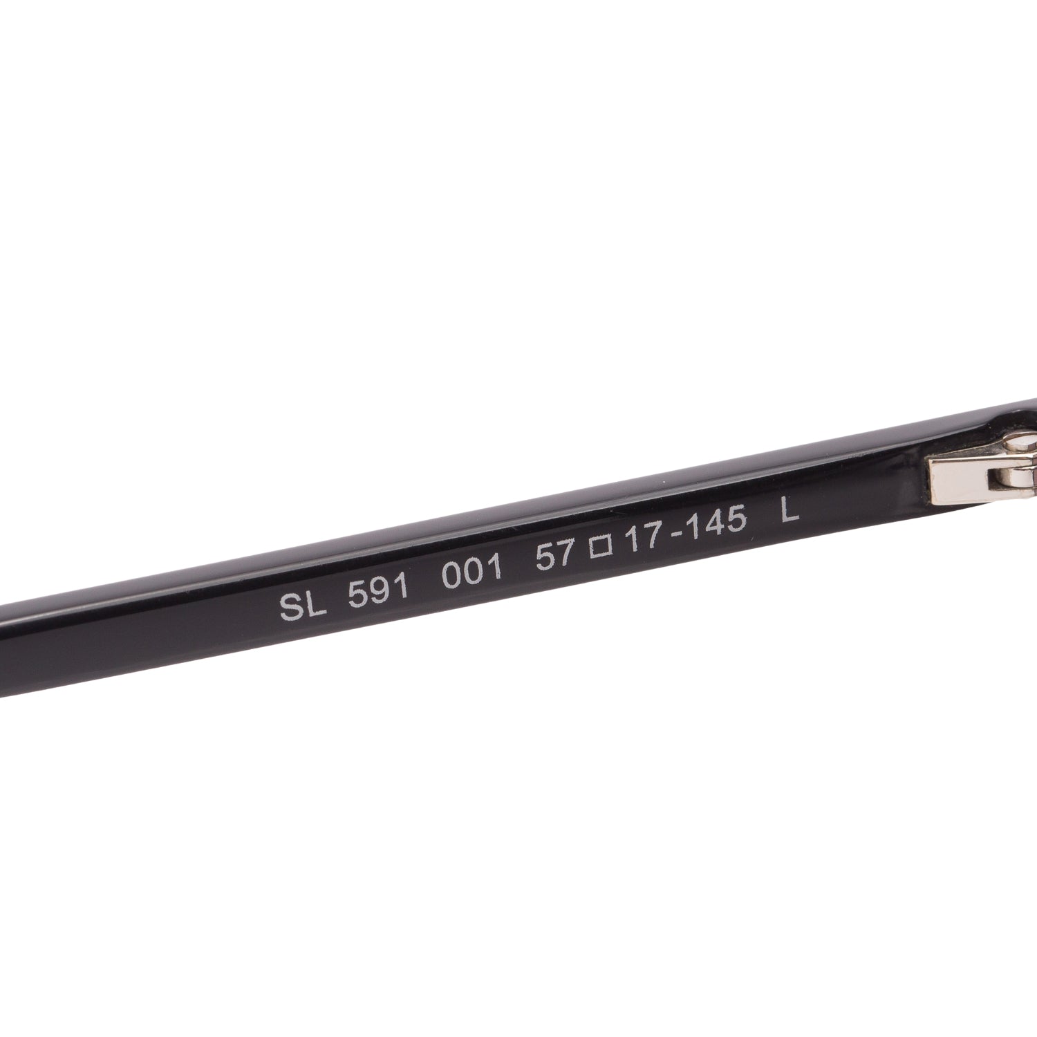 Saint Laurent SL 591 Black Acetate Square Sunglasses w/ Case