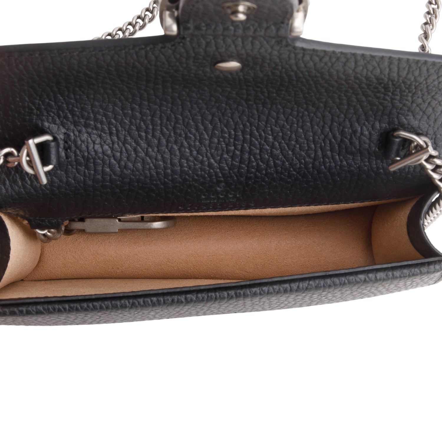 Gucci Black Calfskin Crystal Super Mini Dionysus Shoulder Bag