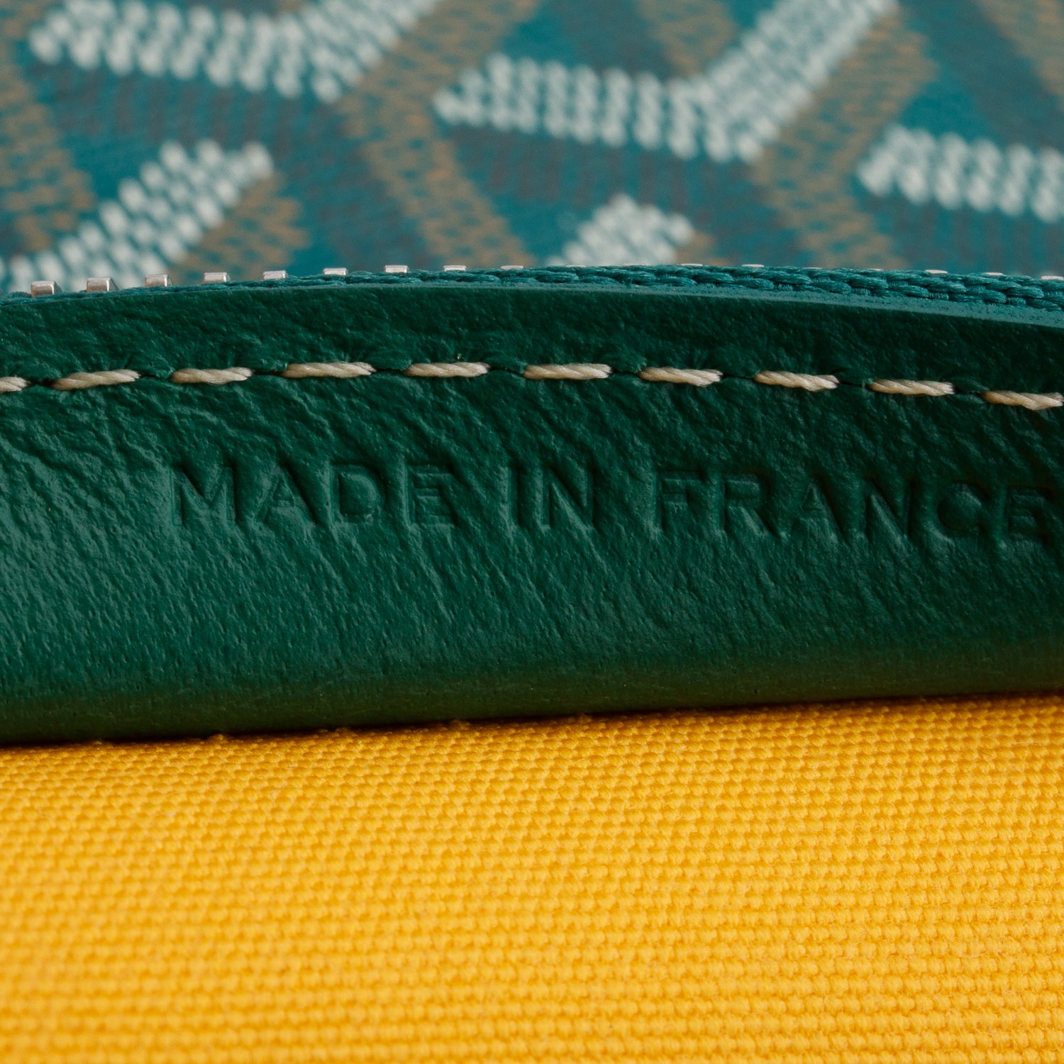 Goyard 2025 Green Goyardine Jouvence MM Toiletry Pouch w/ Receipt