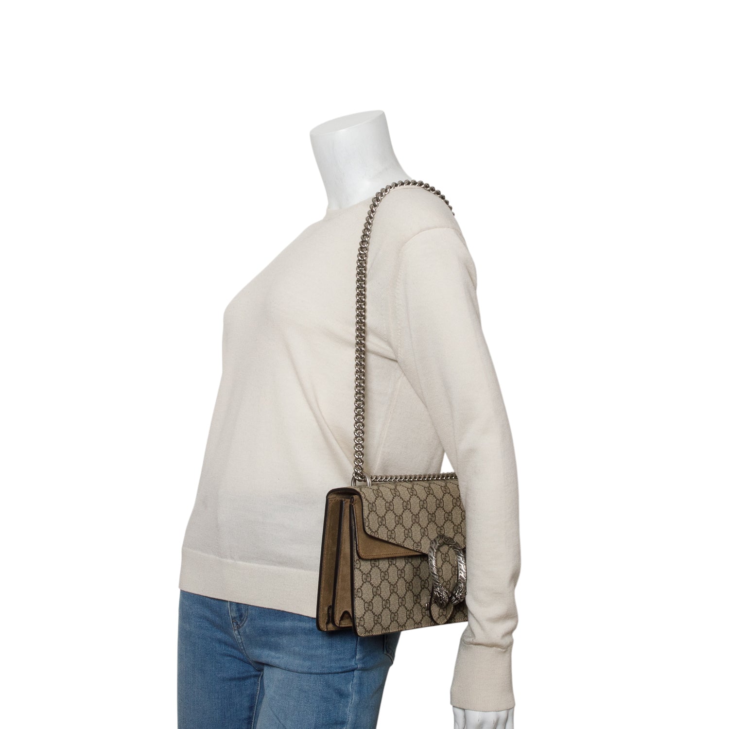 Gucci GG Supreme Monogram Medium Dionysus Shoulder Bag w/ Box