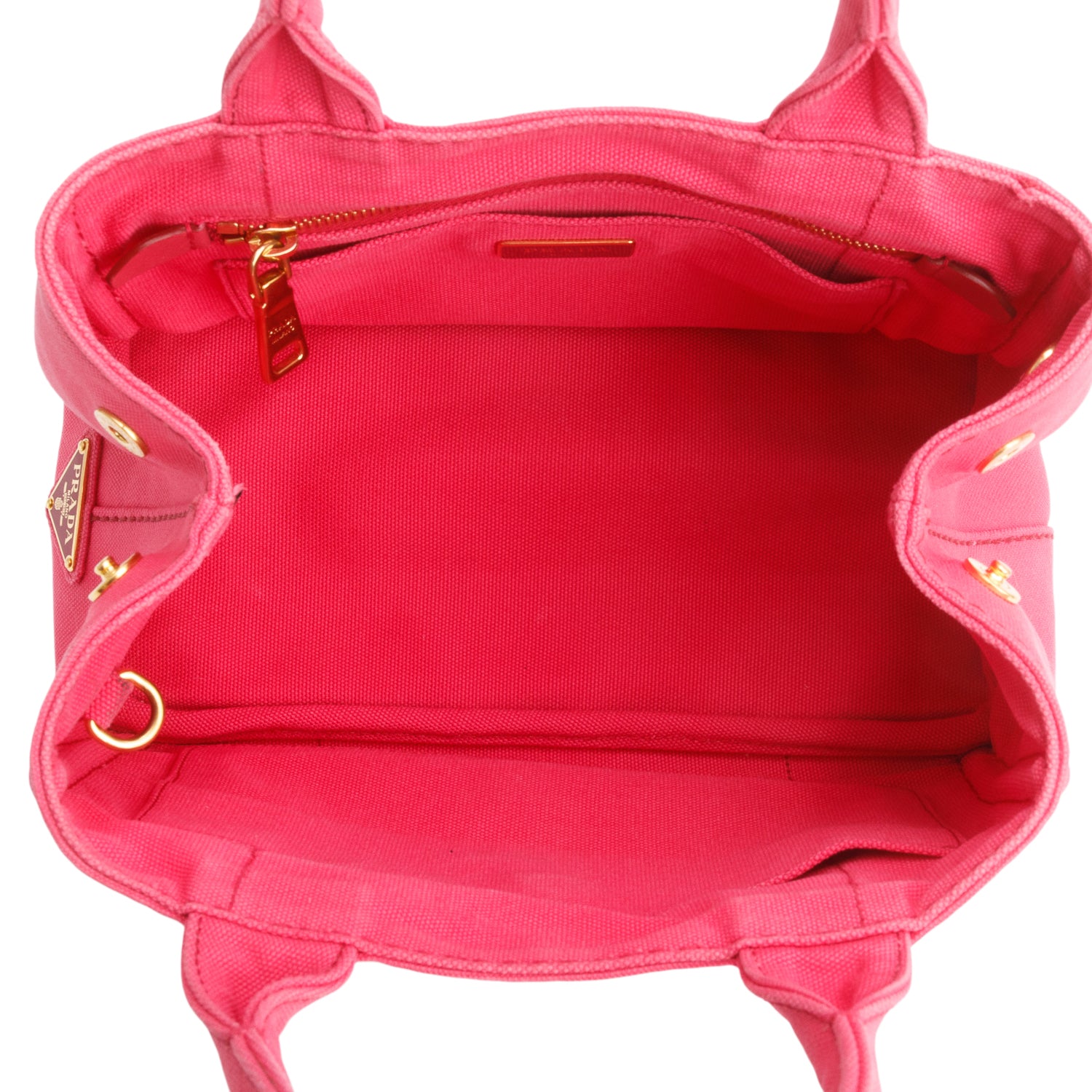 Prada Pink Canvas Small Canapa Logo Tote w/ Strap