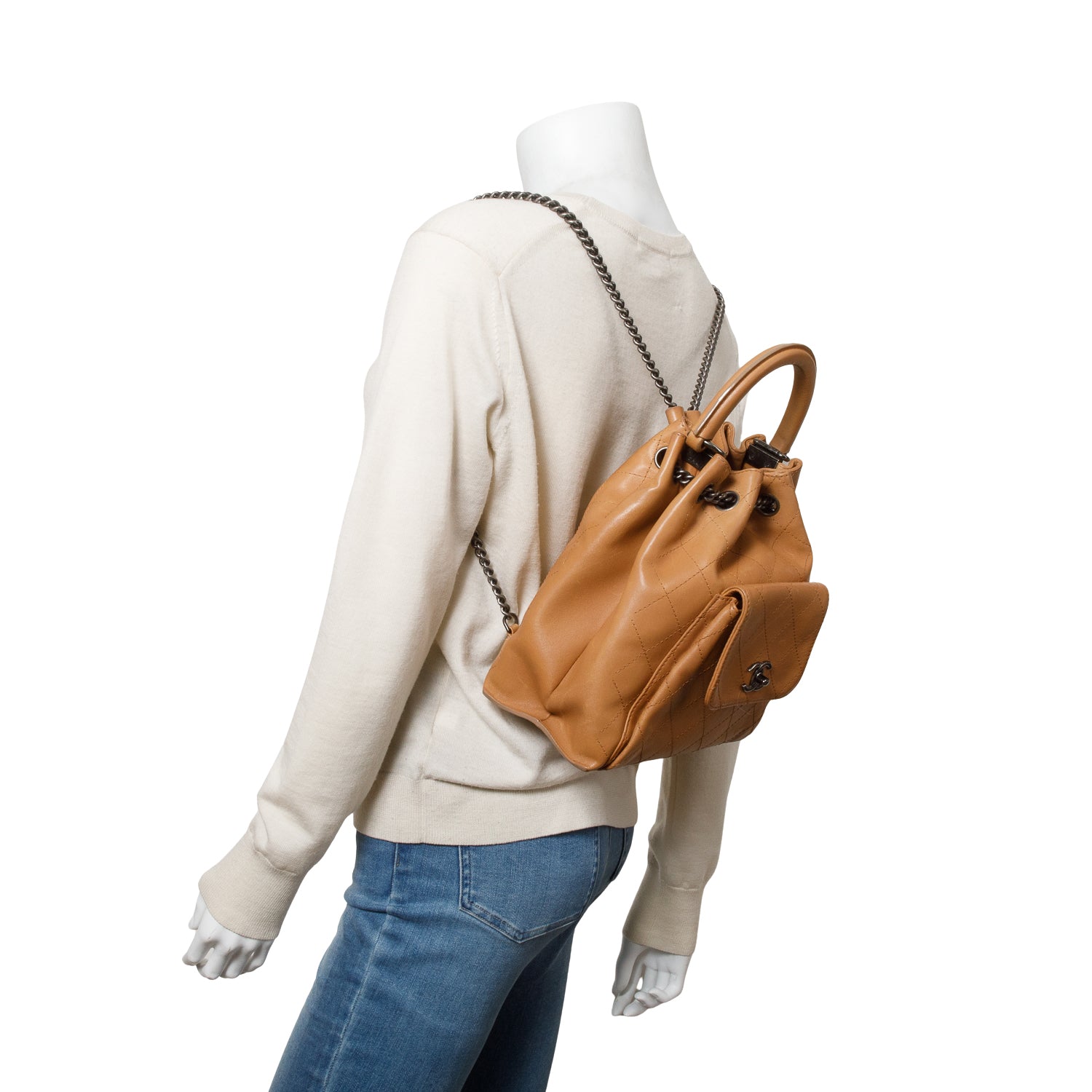 Chanel Brown Quilted Calfskin Leather Medium Urban Luxury Backpack w/ Authenticity Card