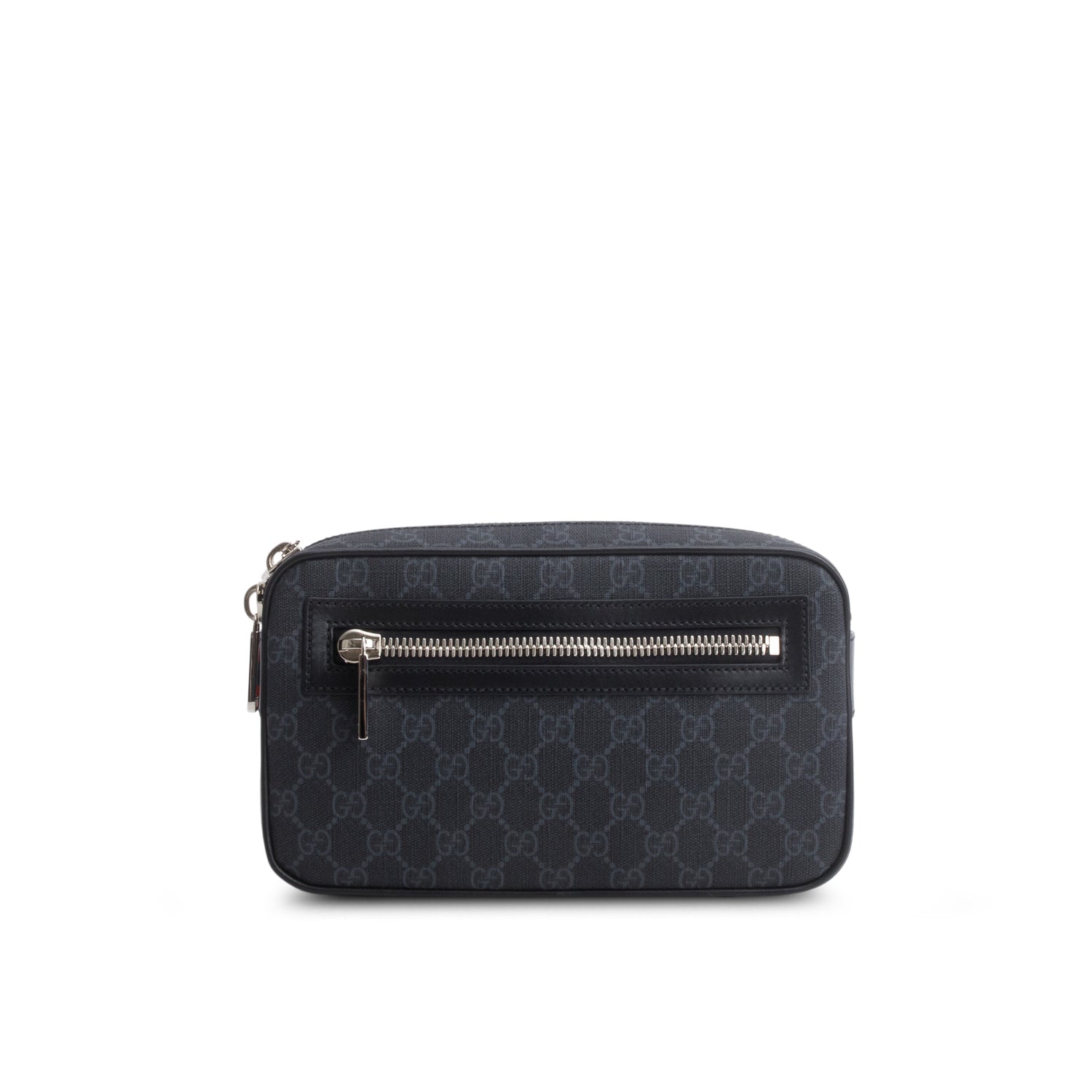 Gucci Black Soft GG Supreme Monogram Web Belt Bag