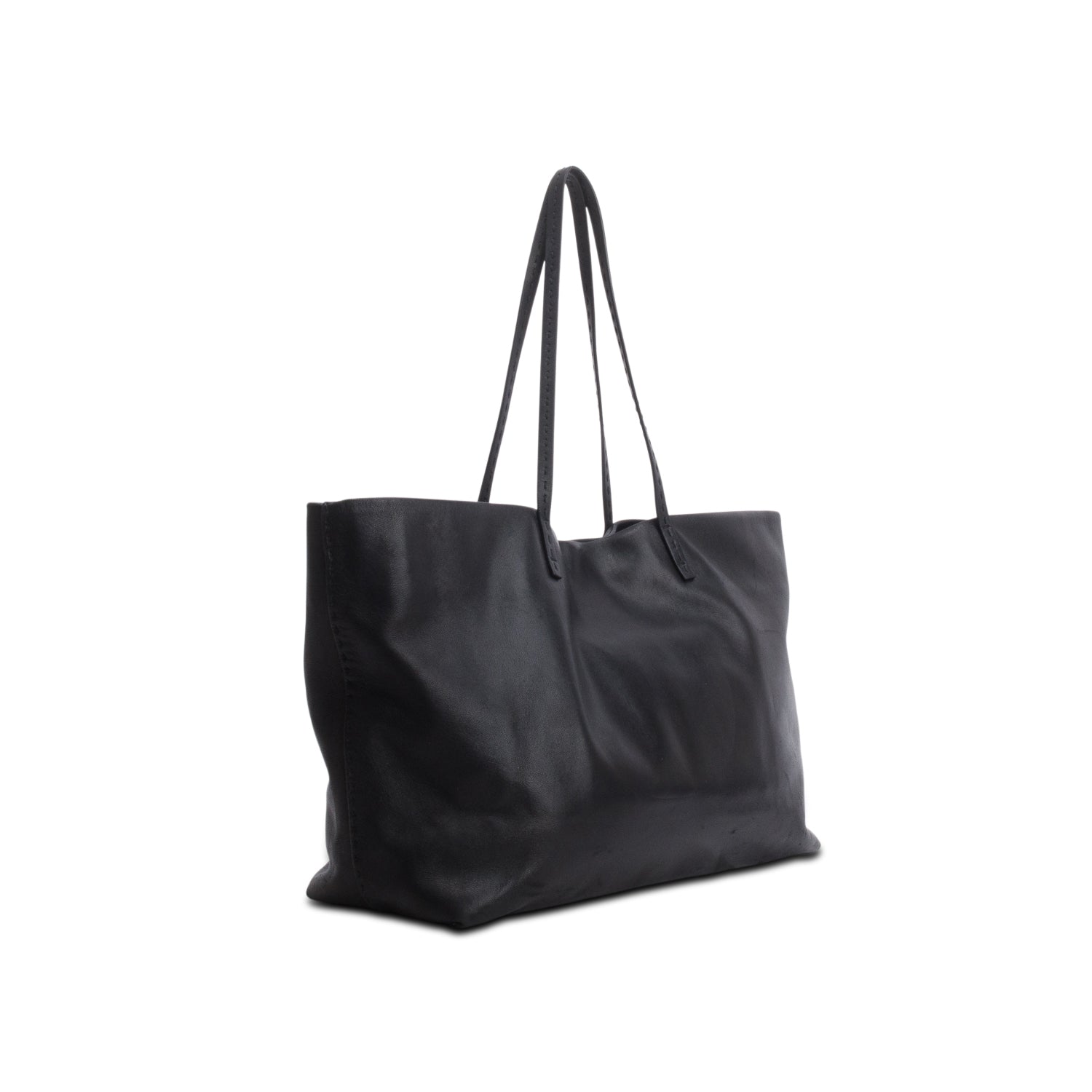 The Row Black Lambskin Nuance Tote