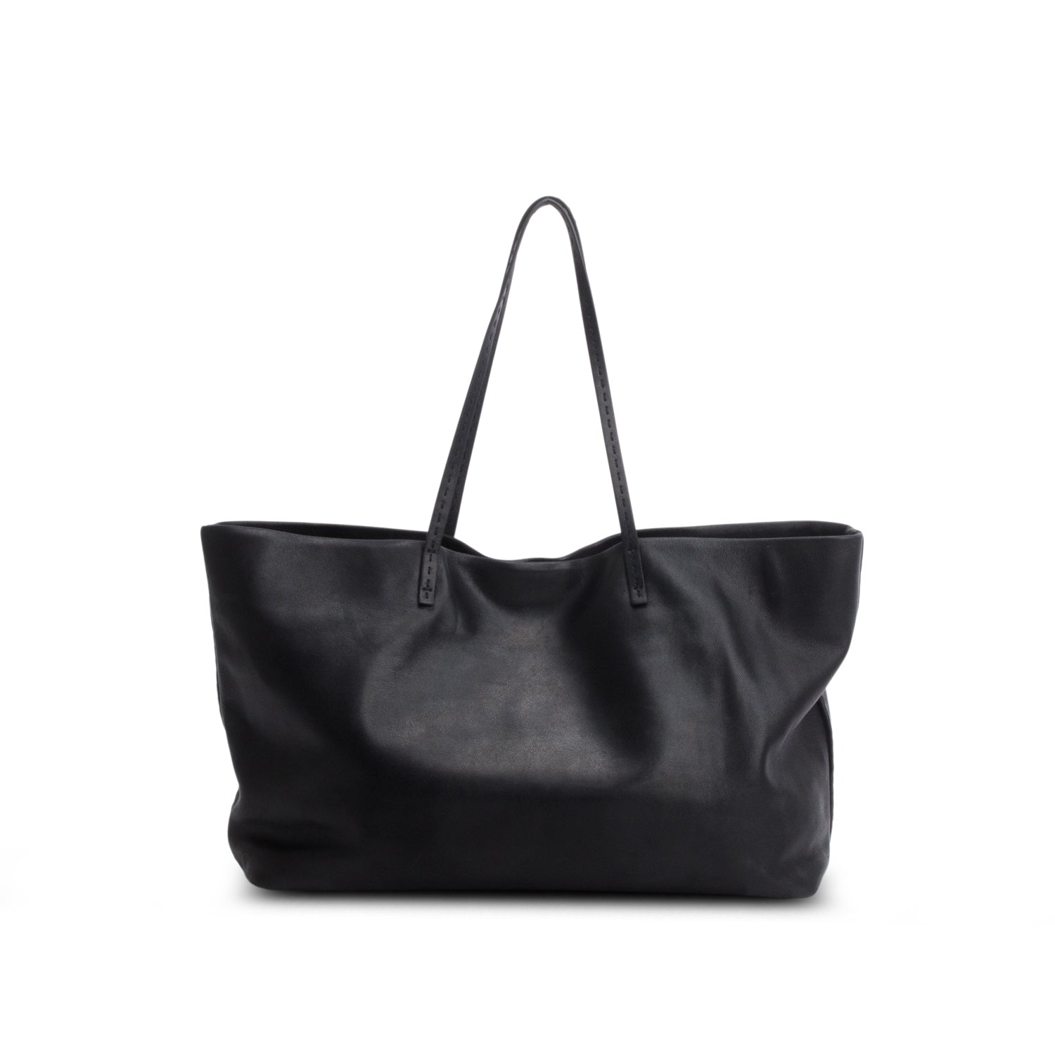 The Row Black Lambskin Nuance Tote