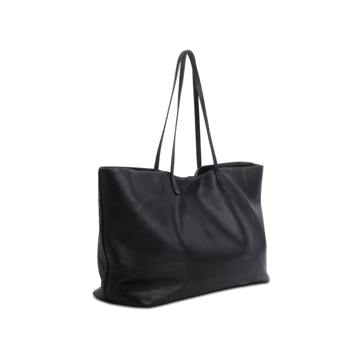 The Row Black Lambskin Nuance Tote