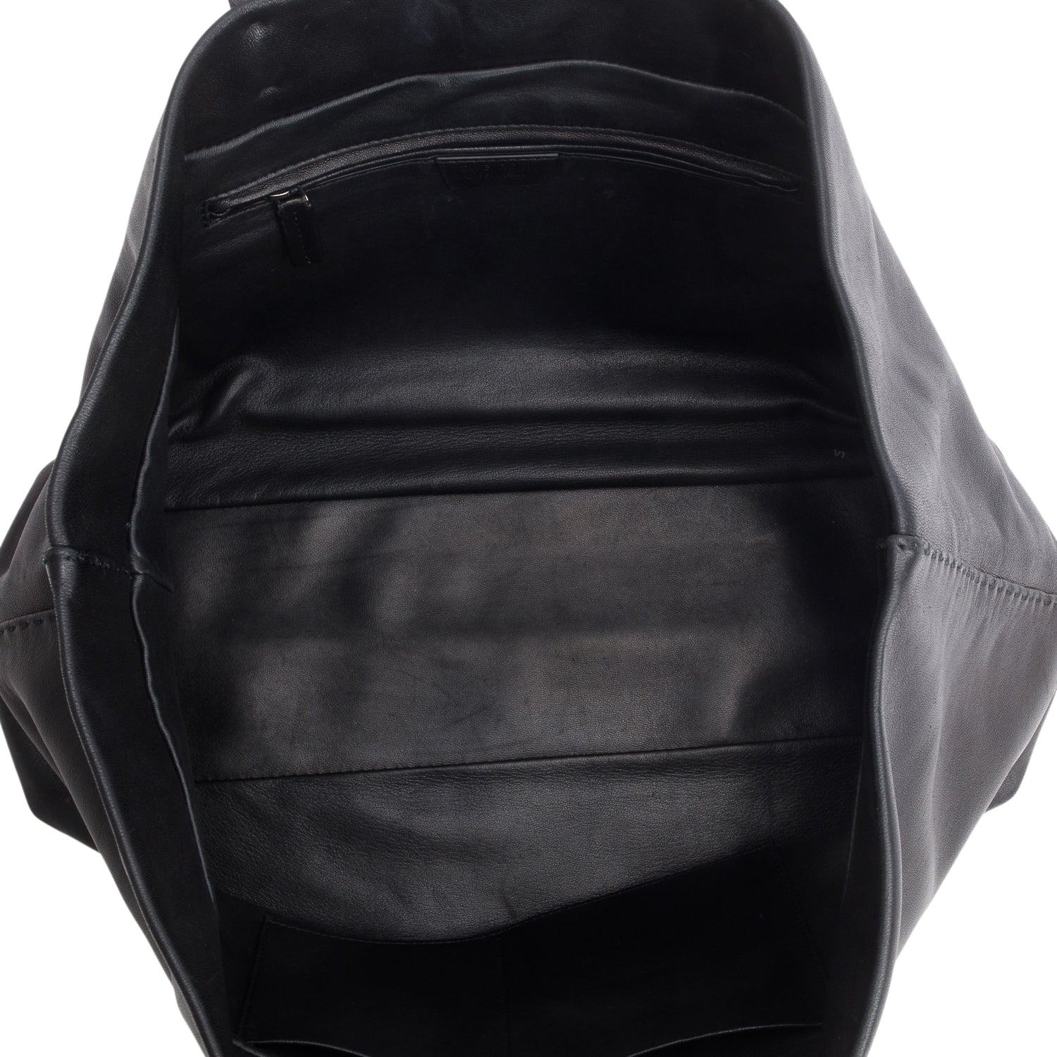 The Row Black Lambskin Nuance Tote