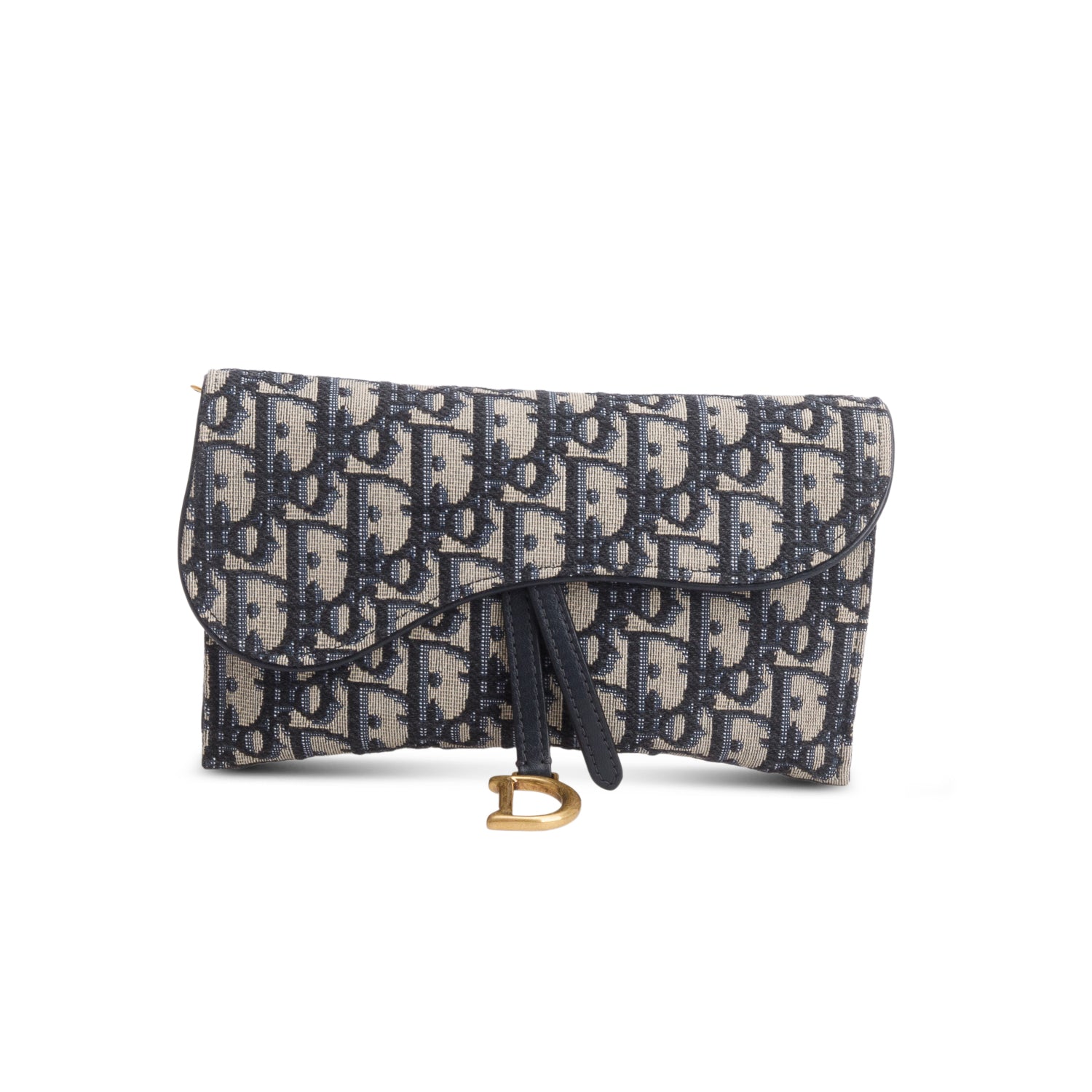 Christian Dior 2020 Oblique Small Saddle Chain Pouch w/ Box & Pouch