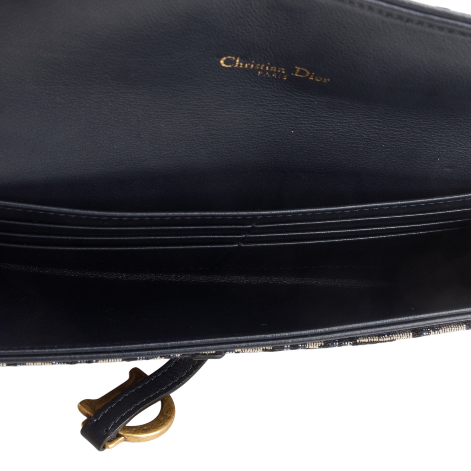Christian Dior 2020 Oblique Small Saddle Chain Pouch w/ Box & Pouch