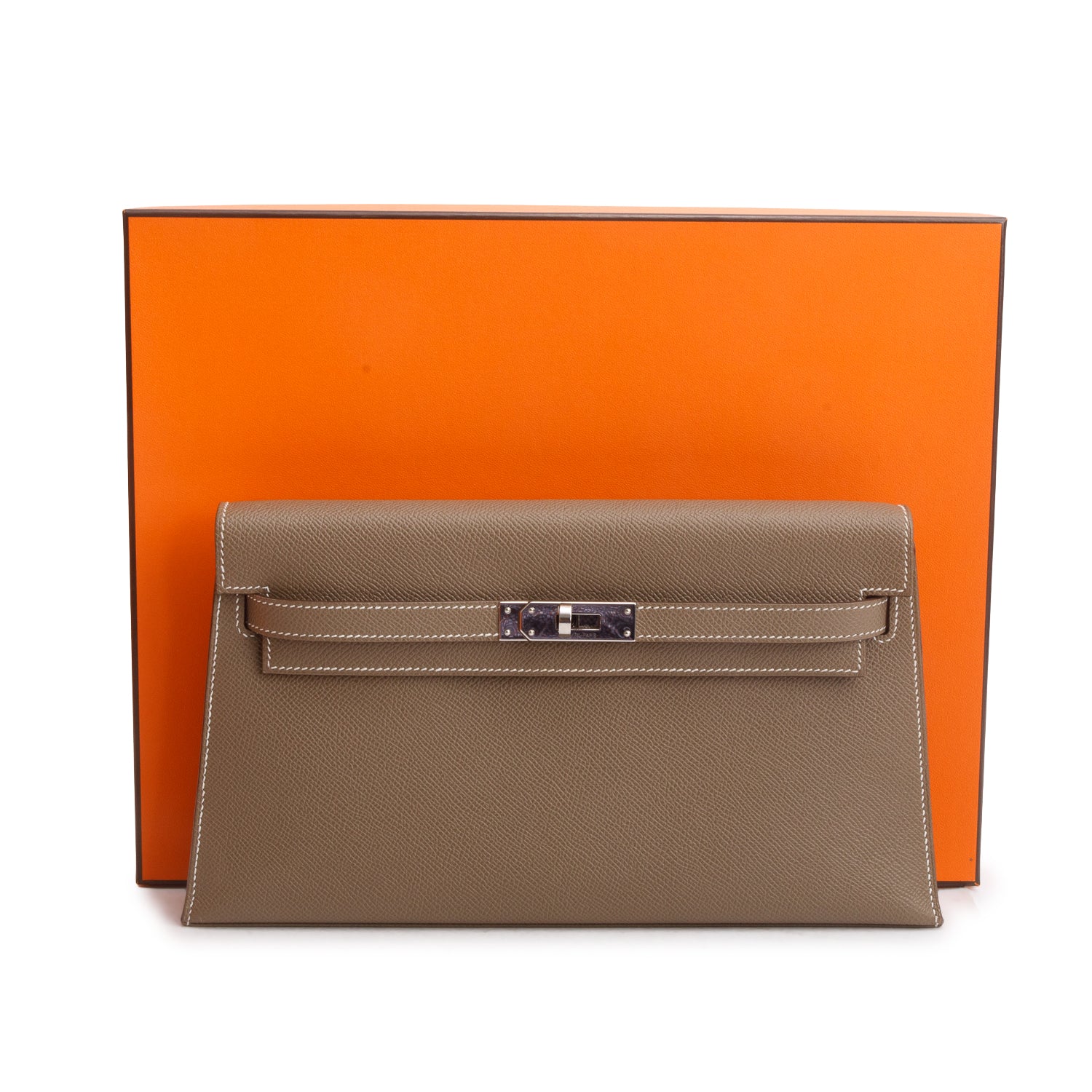 Hermes 2024 Etoupe Veau Epsom Kelly Elan w/ Box & Strap