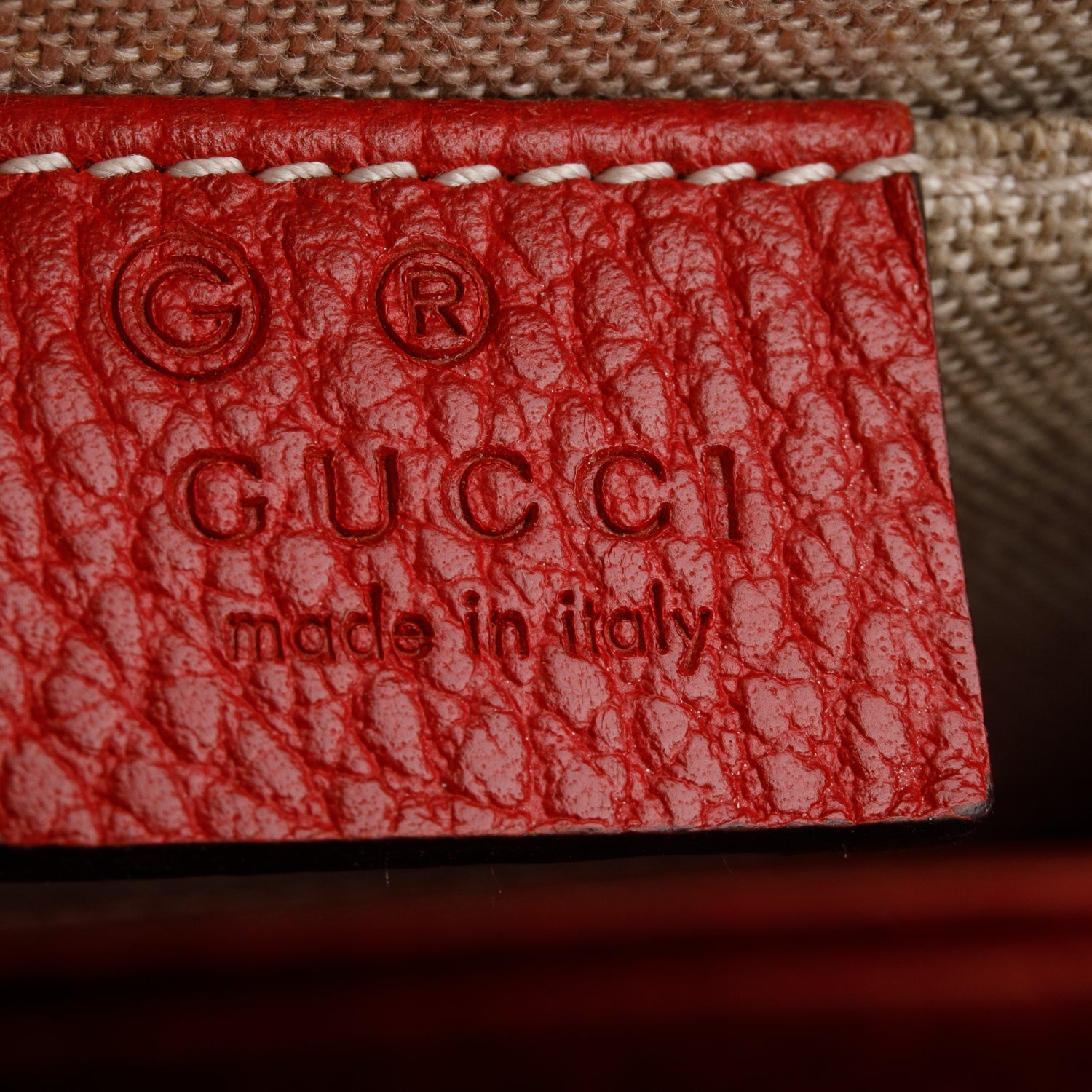 Gucci Red Dollar Calfskin Small Interlocking G Shoulder Bag