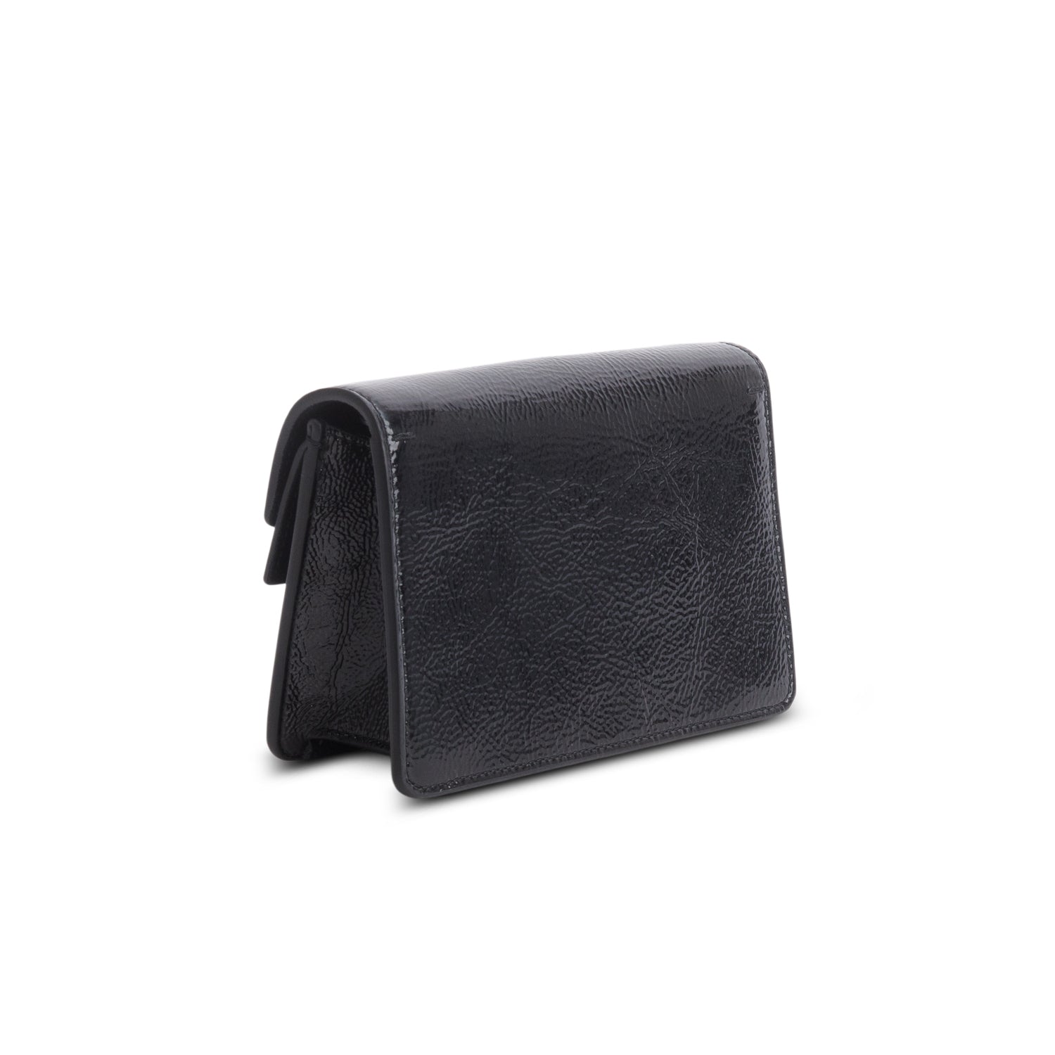 Gucci Black Crinkled Patent Super Mini Dionysus Shoulder Bag