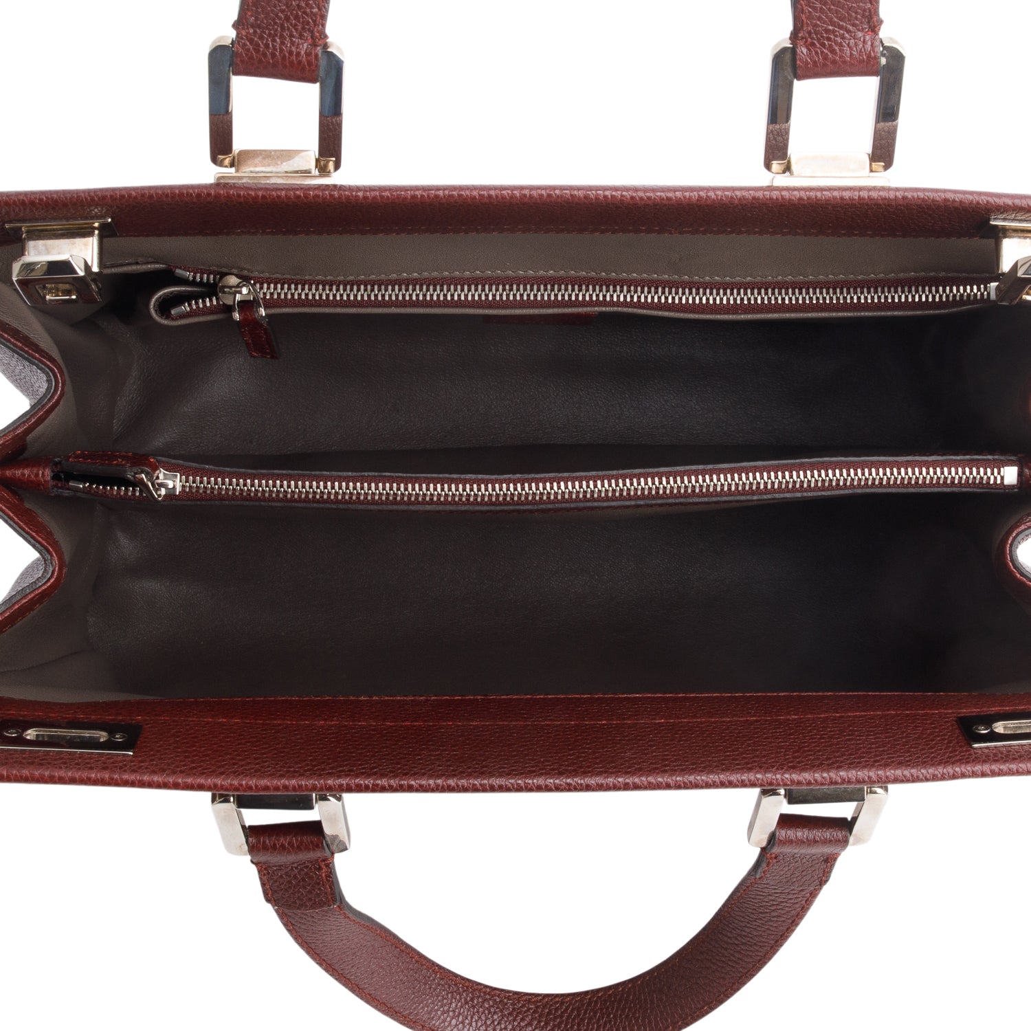 Gucci Burgundy Grainy Calfskin Medium Zumi Top Handle w/ Strap