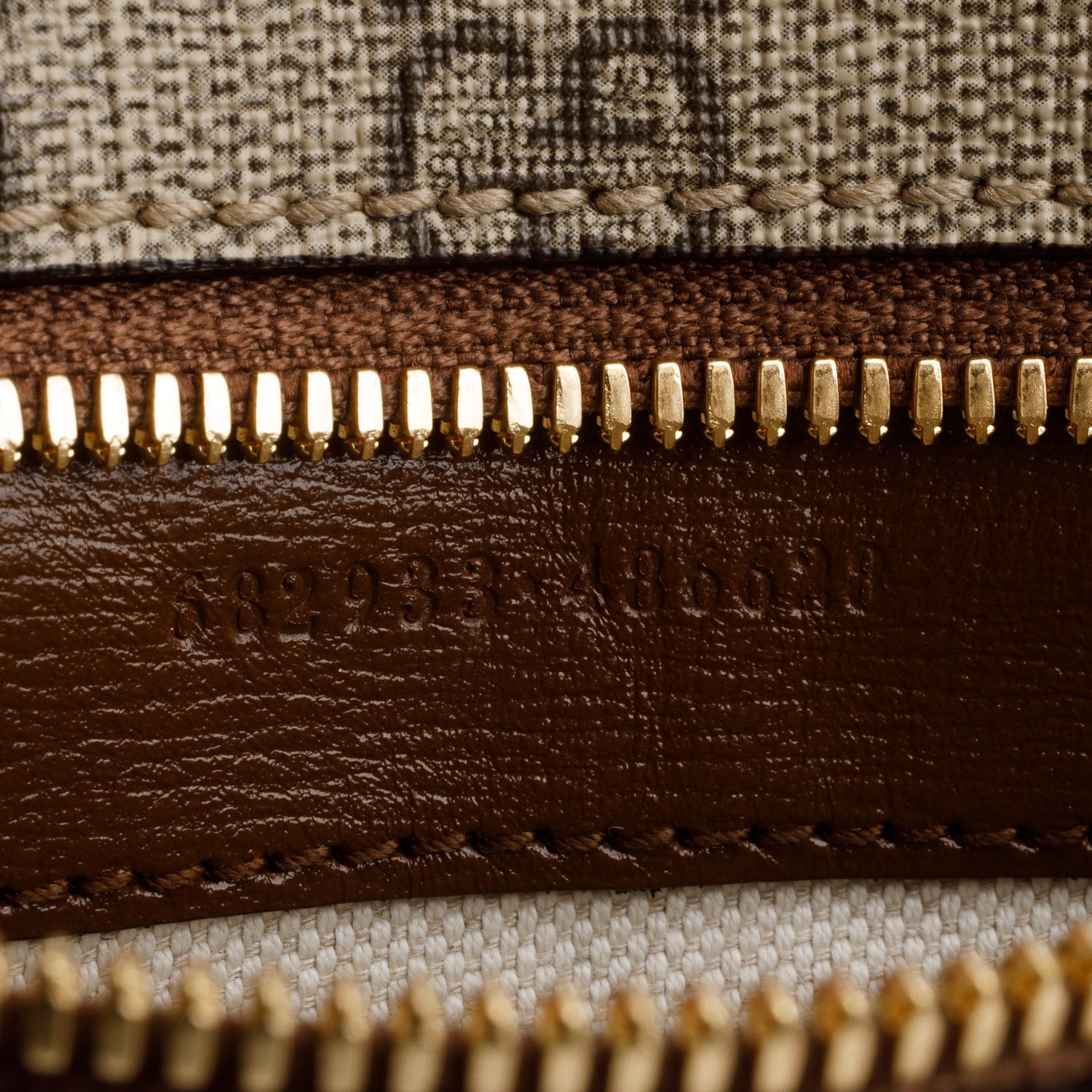 Gucci Brown GG Supreme Monogram Textured Calfskin Retro Interlocking G Belt Bag