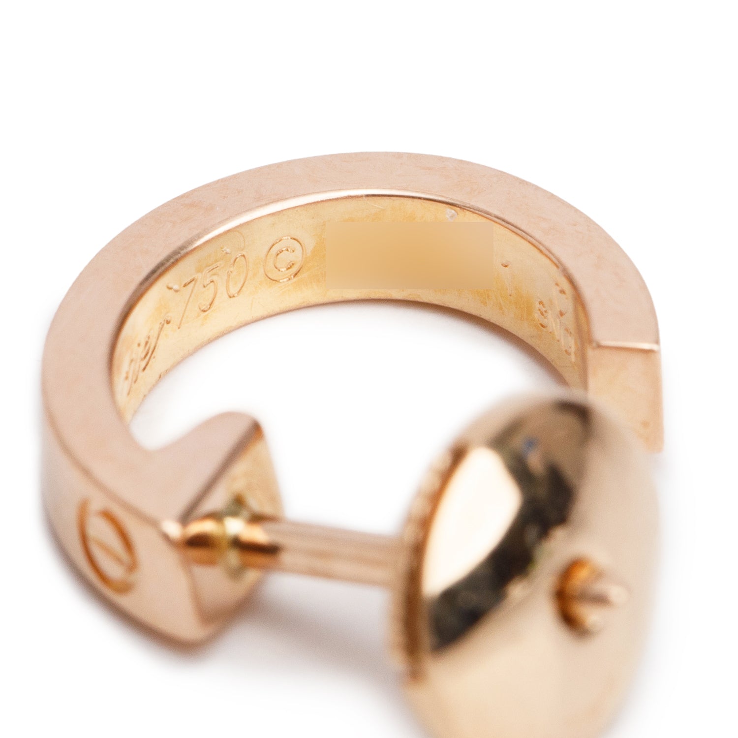 Cartier 18k Rose Gold Love Hoop Earrings, Small Model w/ Box & Receipt