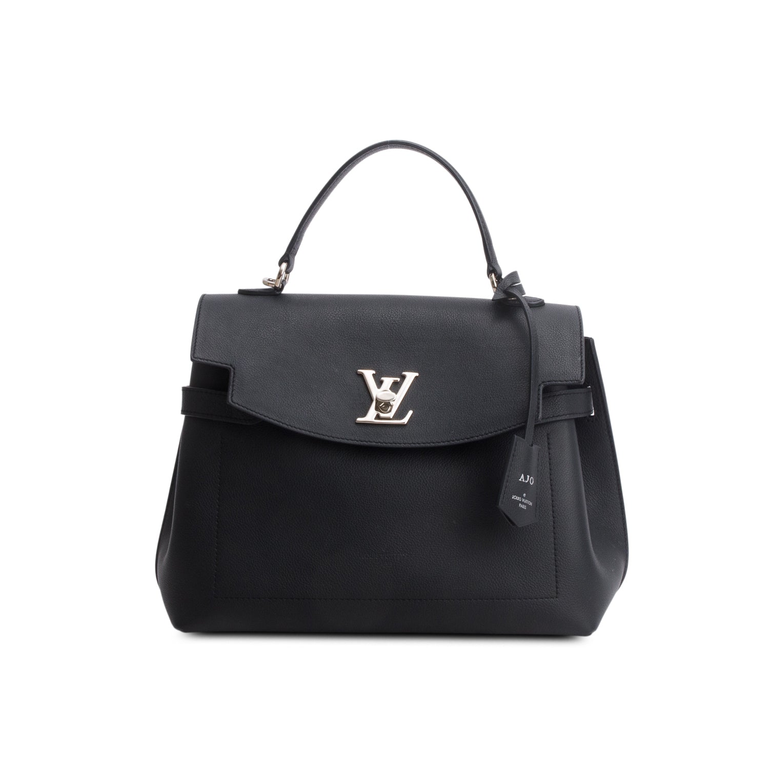 Louis Vuitton Black Soft Calfskin Lockme Ever MM w/ Strap
