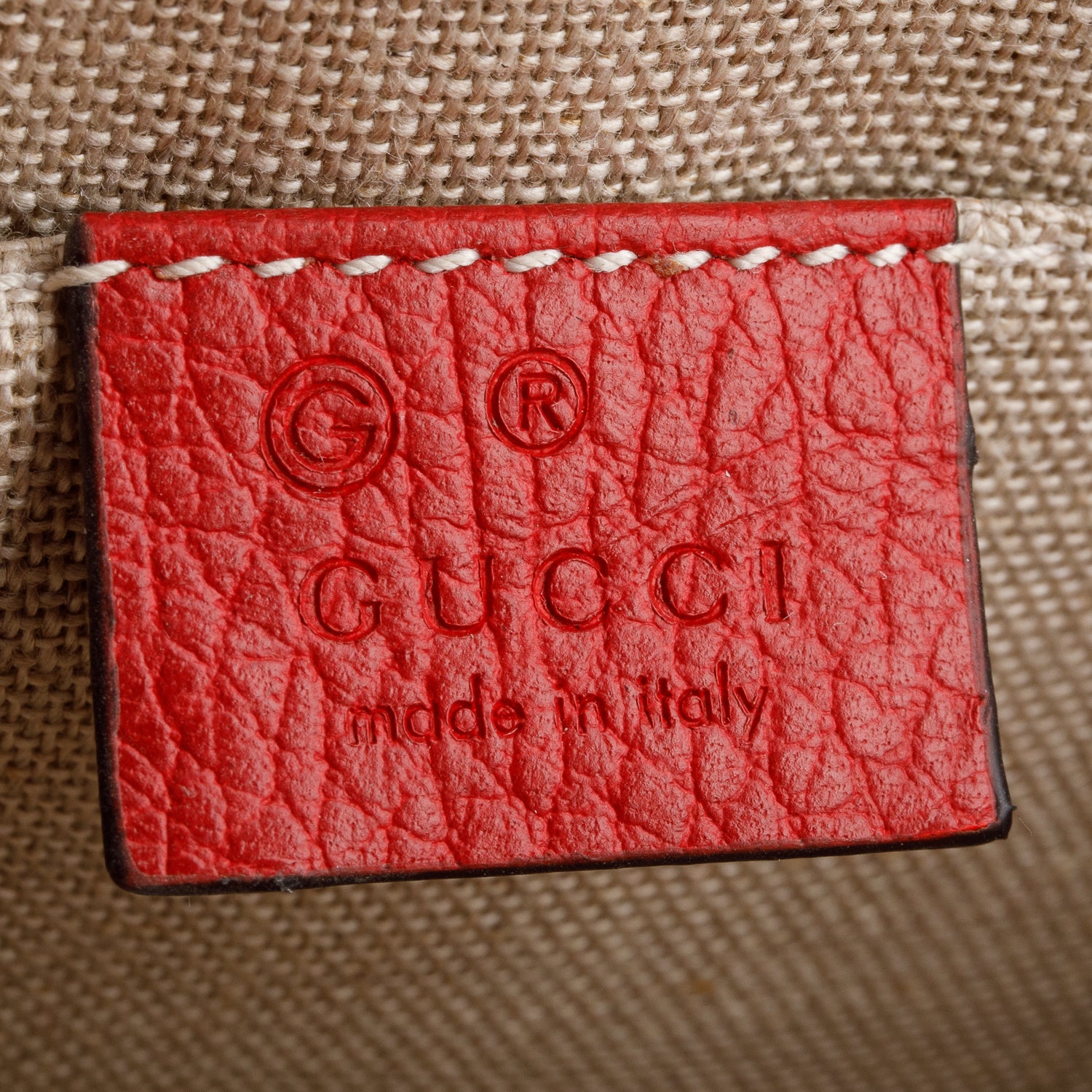 Gucci Red Dollar Calfskin Small Interlocking G Shoulder Bag