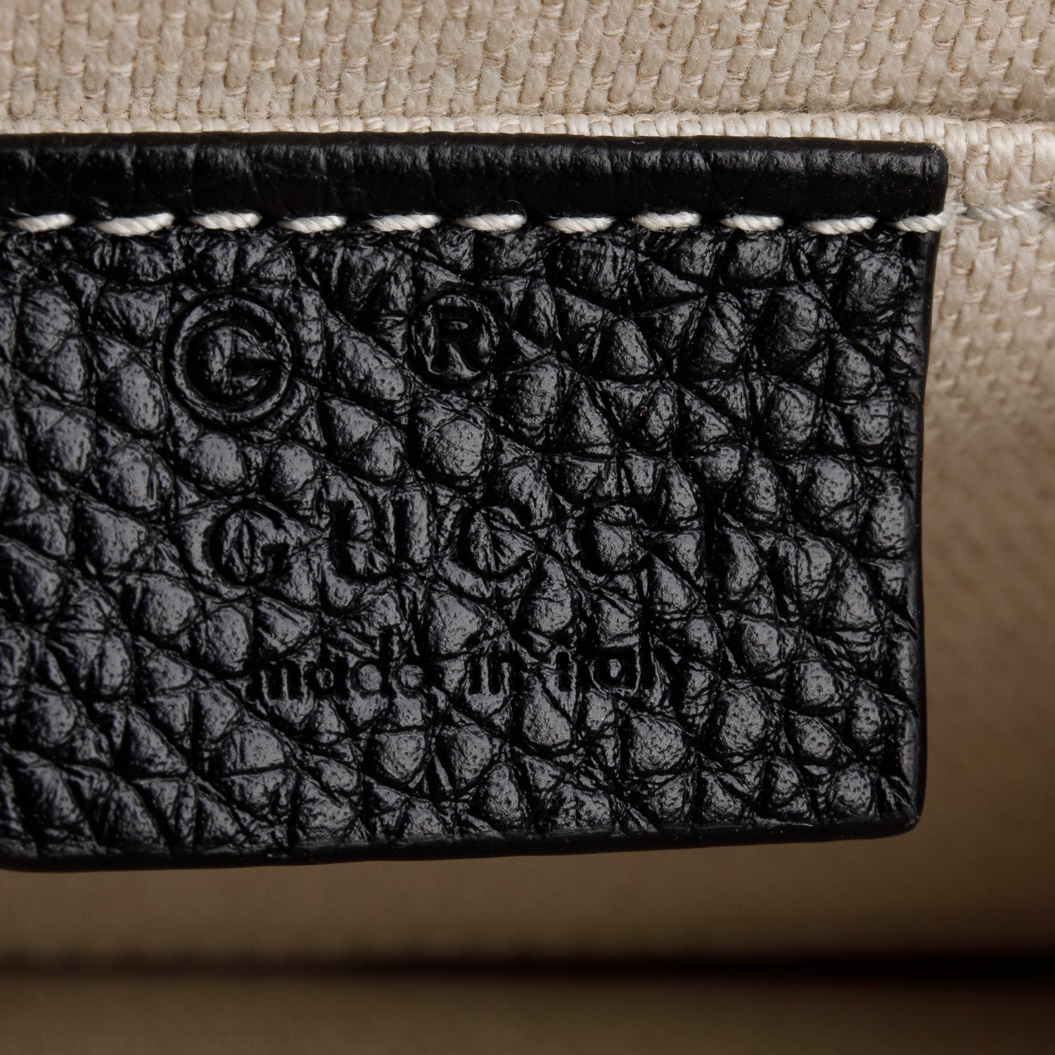 Gucci Black Calfskin Small GG Marmont Chain Handle Bag