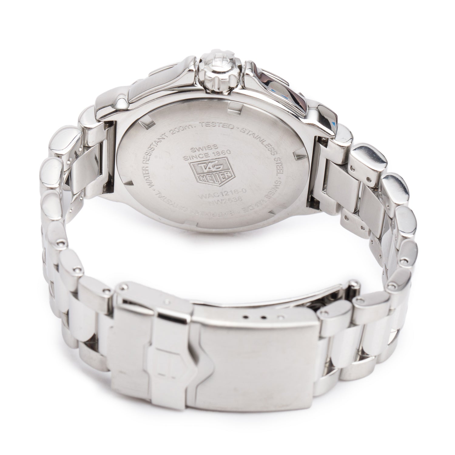 Tag Heuer Stainless Steel Formula 1 Diamond Bezel 37 MM Watch Pink Mother of Pearl Dial WAC1216-0