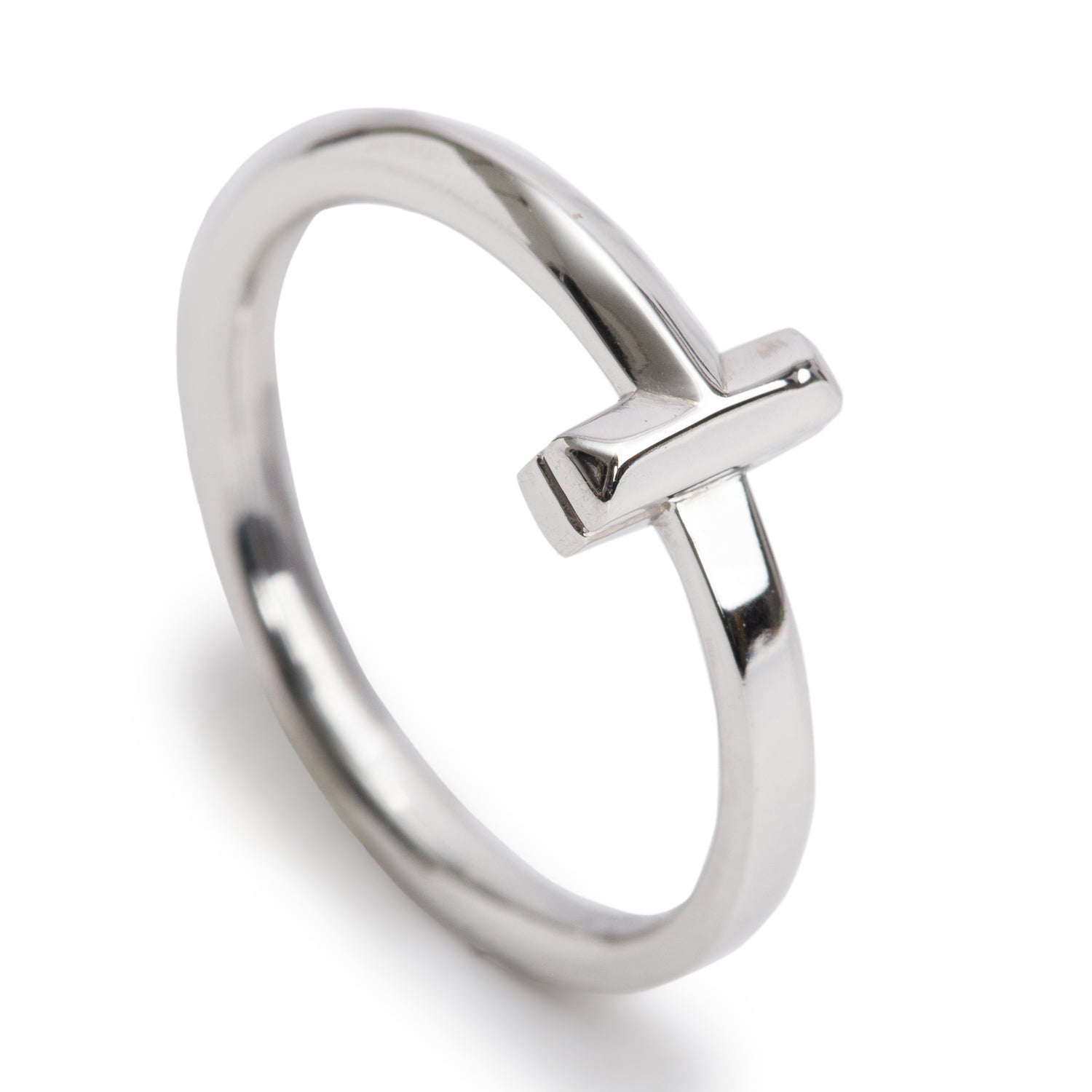 Tiffany & Co. 18k White Gold T1 Ring, Size 6