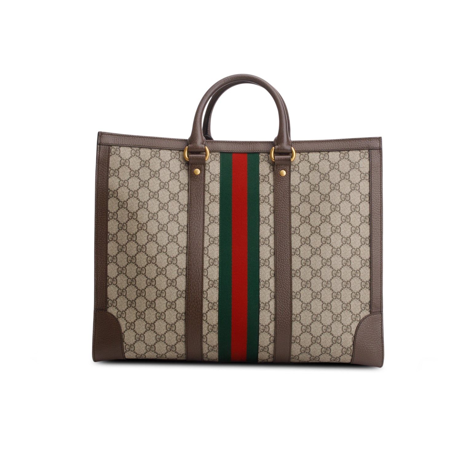 Gucci GG Supreme Monogram Web Ophidia Large Tote w/ Strap