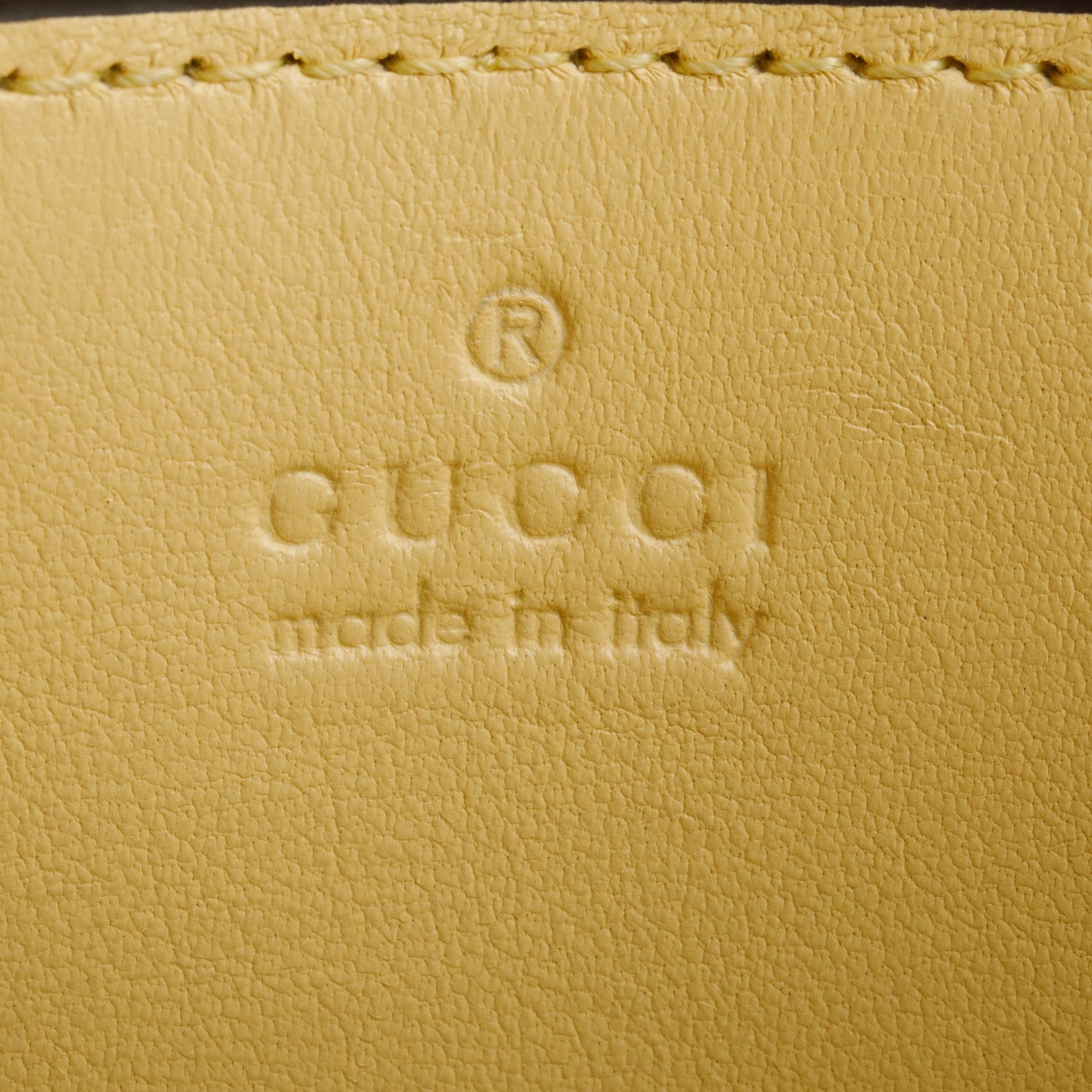 Gucci Yellow Leather GG Marmont Small Shoulder Bag w/ Box