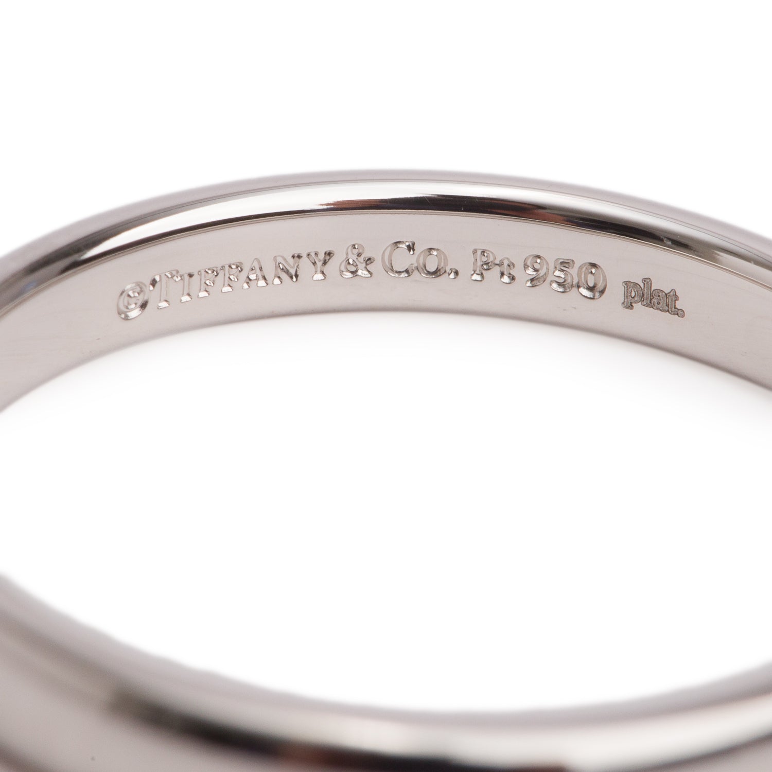 Tiffany & Co. Forever Platinum 3 MM Wedding Band Ring, Size 9