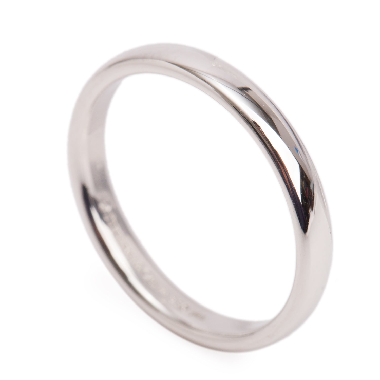 Tiffany & Co. Forever Platinum 3 MM Wedding Band Ring, Size 9