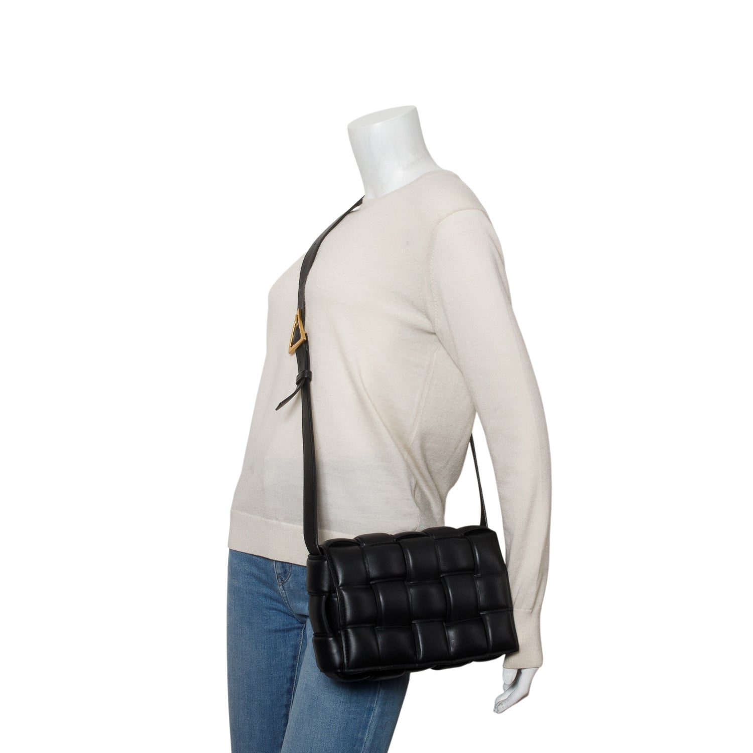 Bottega Veneta Black Nappa Maxi Intrecciato Padded Cassette Crossbody Bag