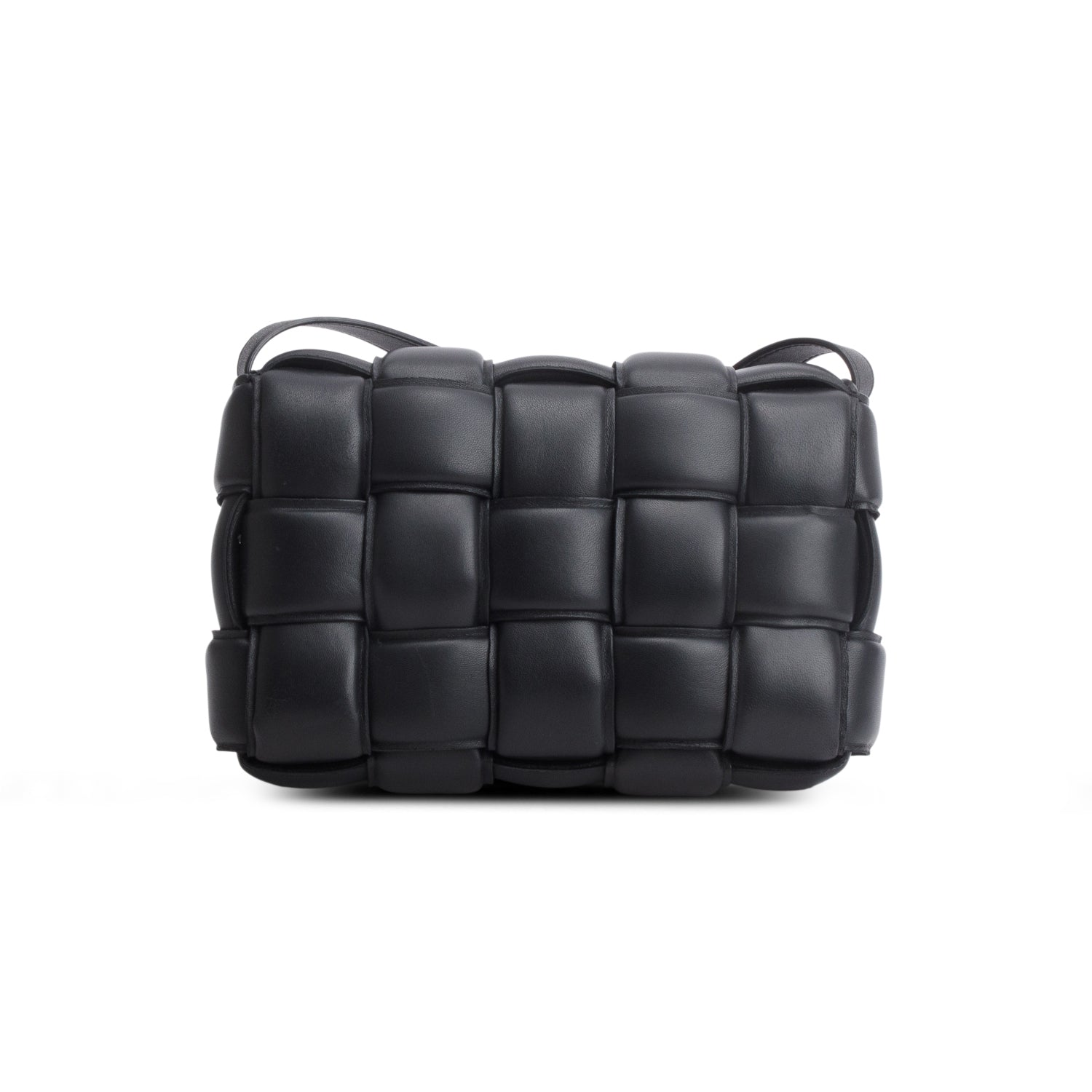 Bottega Veneta Black Nappa Maxi Intrecciato Padded Cassette Crossbody Bag