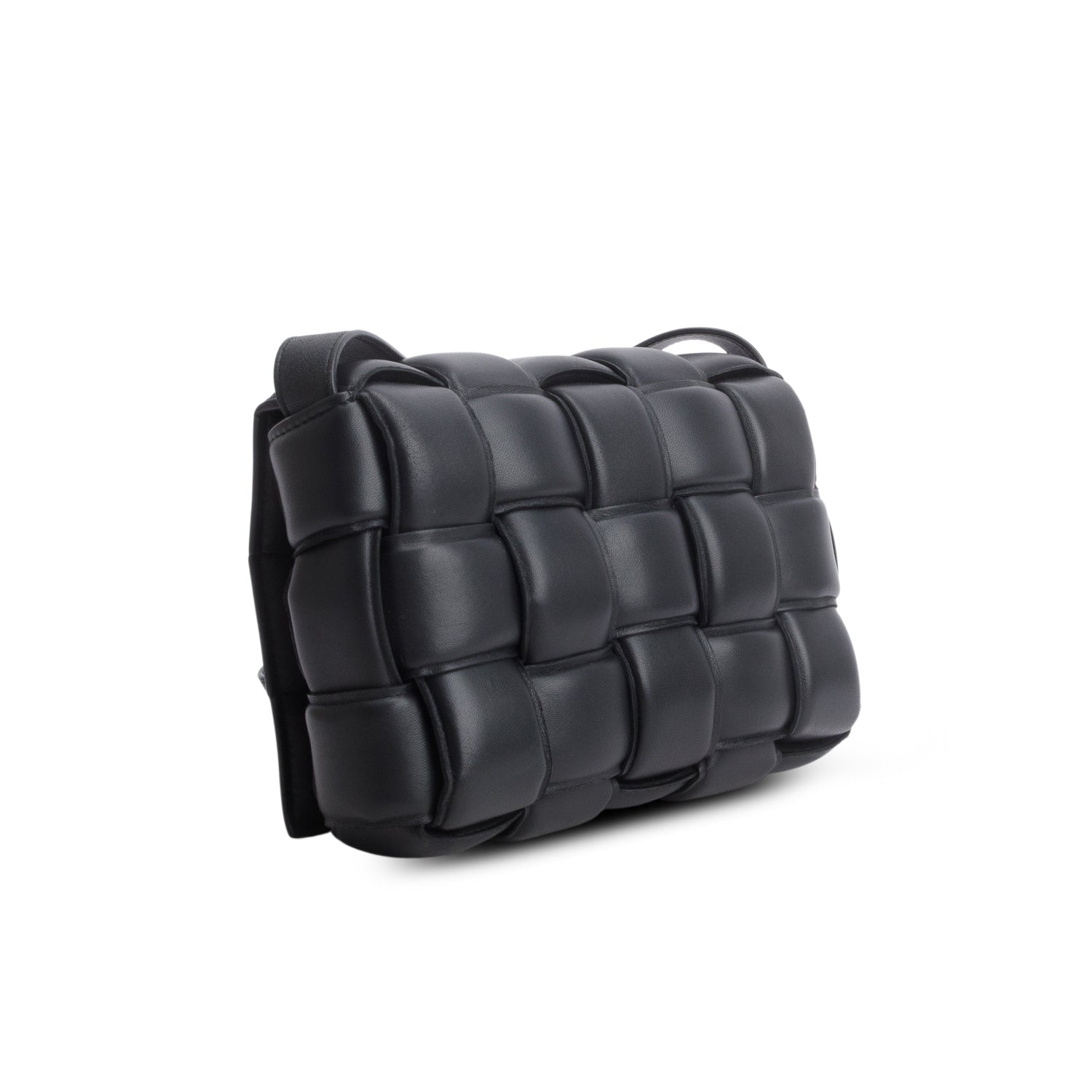 Bottega Veneta Black Nappa Maxi Intrecciato Padded Cassette Crossbody Bag